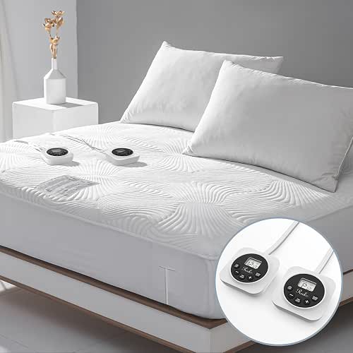 Queen Size Electric Heated Mattress Pad - Bed Warmer with