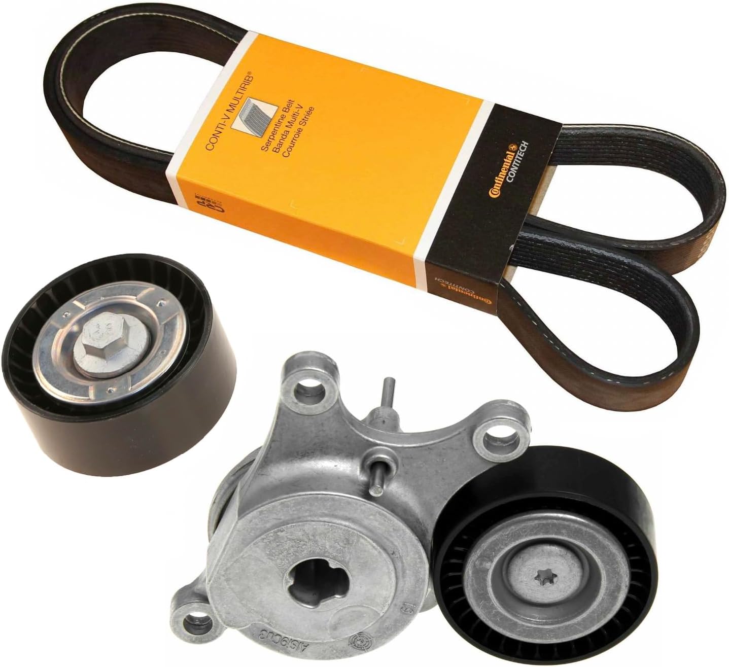 Drive Belt kit Laipz for MERCEDES CLA250 GLA250 CLA45 A220 (Belt + Tensioner + Idler Pulley)