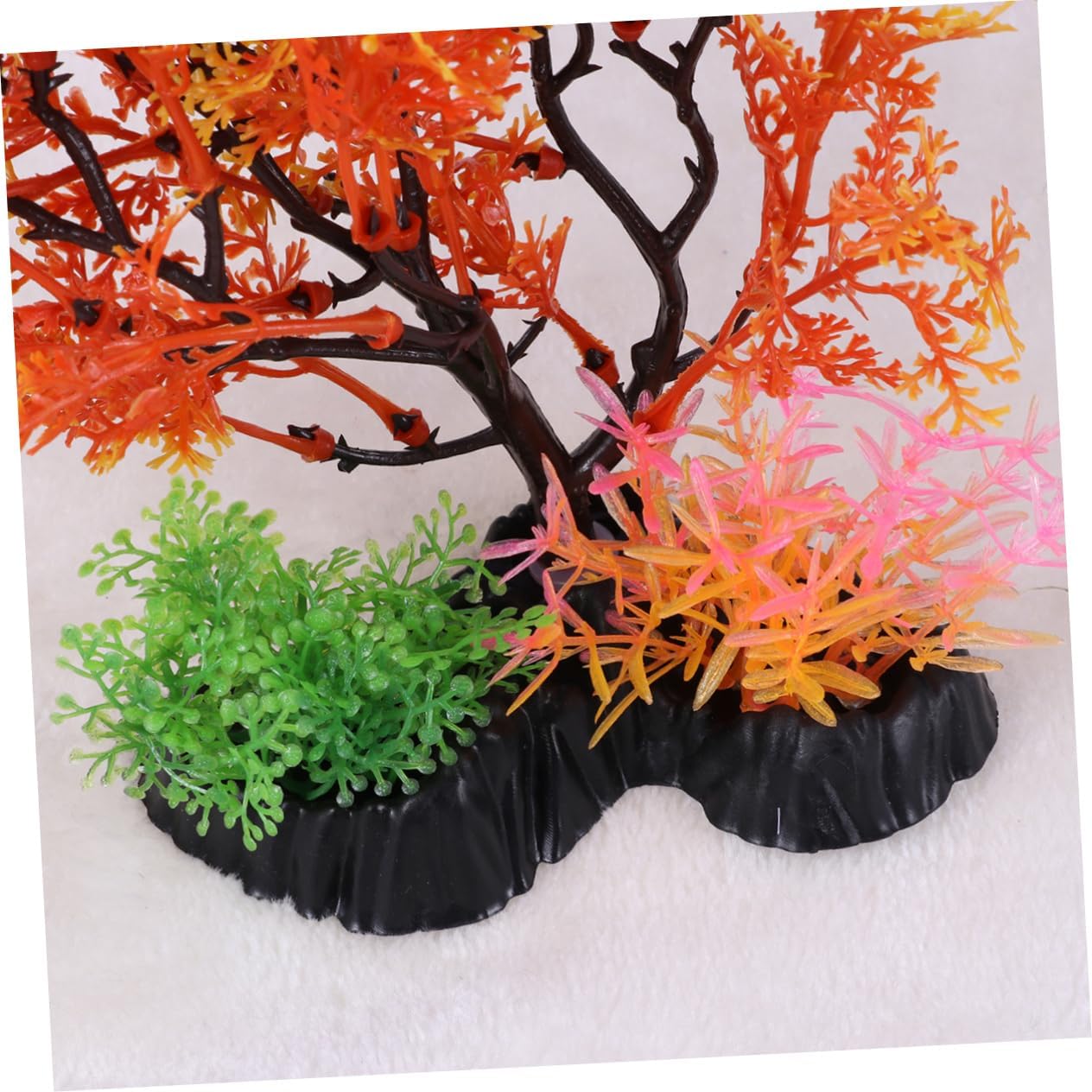 3 Pcs Fish Tank Plant Tree Aquarium Decor Artificial Plastic Decor Ornament for Aquarium