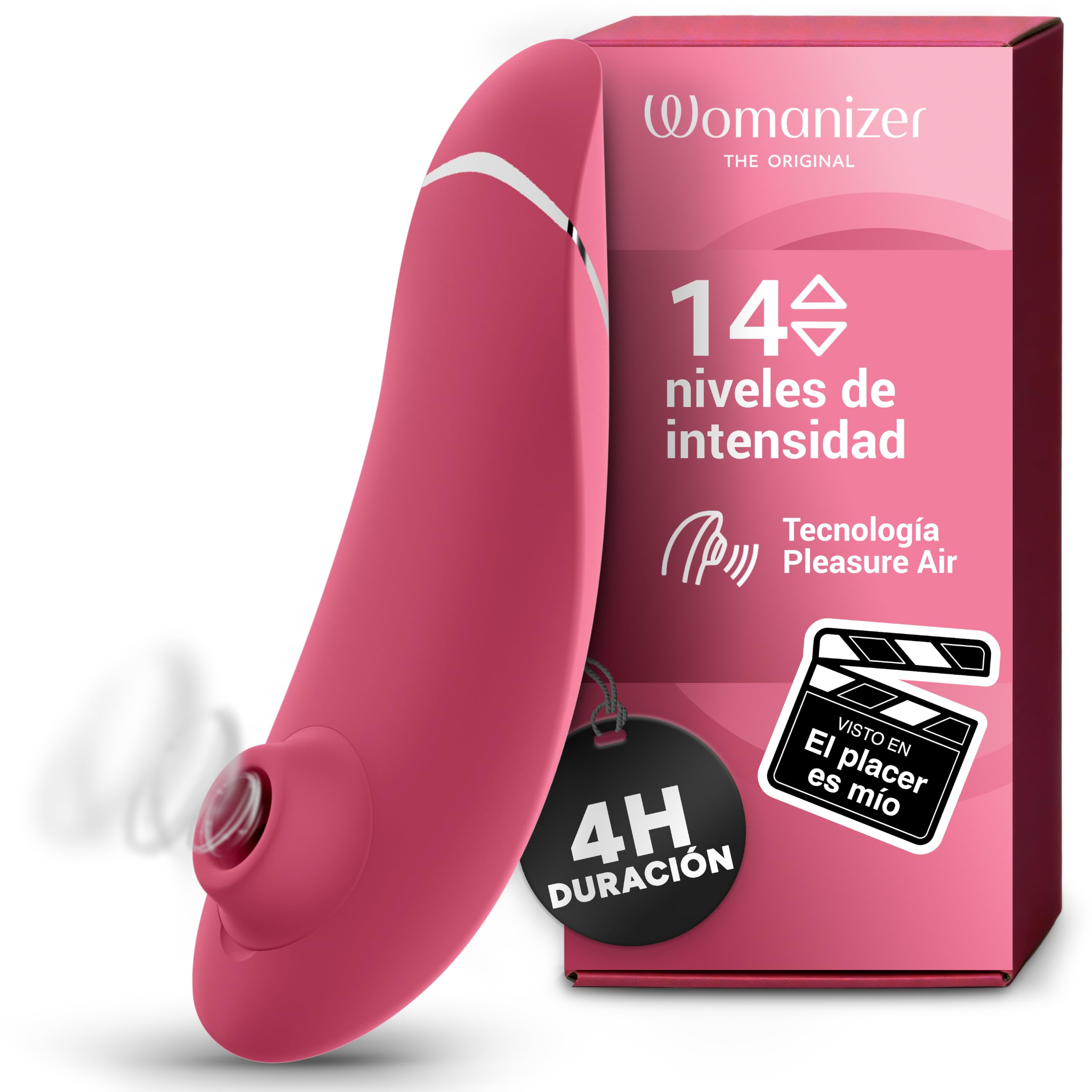 Womanizer Premium 2 succionador de clítoris visto en El placer es mío | Estimulador de clítoris | Vibrador sumergible para mujer | 14 niveles de intensidad | Juguete erótico para parejas | Rosa
