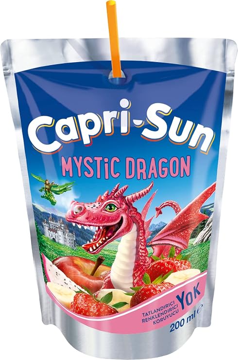 Capri-Sun Mysticdragon (Ejder Meyveli, Elmalı, Muzlu, Çilekli) (200 ml x 20 Adet)