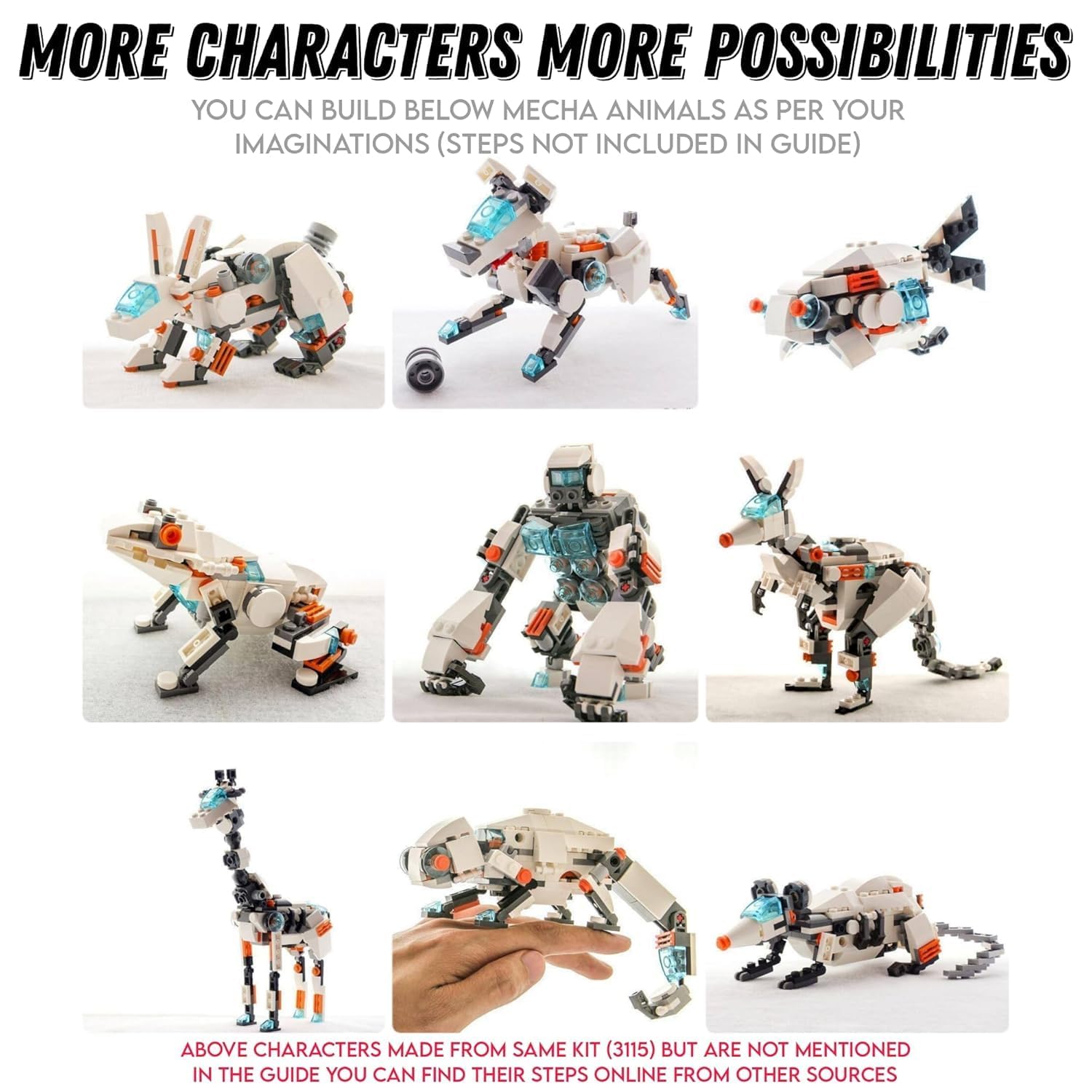 Galaxy Hi-Tech 3 in 1 Architect Brick Toys 237+ Pieces Building Block - Space Astronaut Theme Blocks and Bricks - Robot, car, Aircraft Educational Engineering Construction Learning Toy for Kids - Image 7 thumbnail
