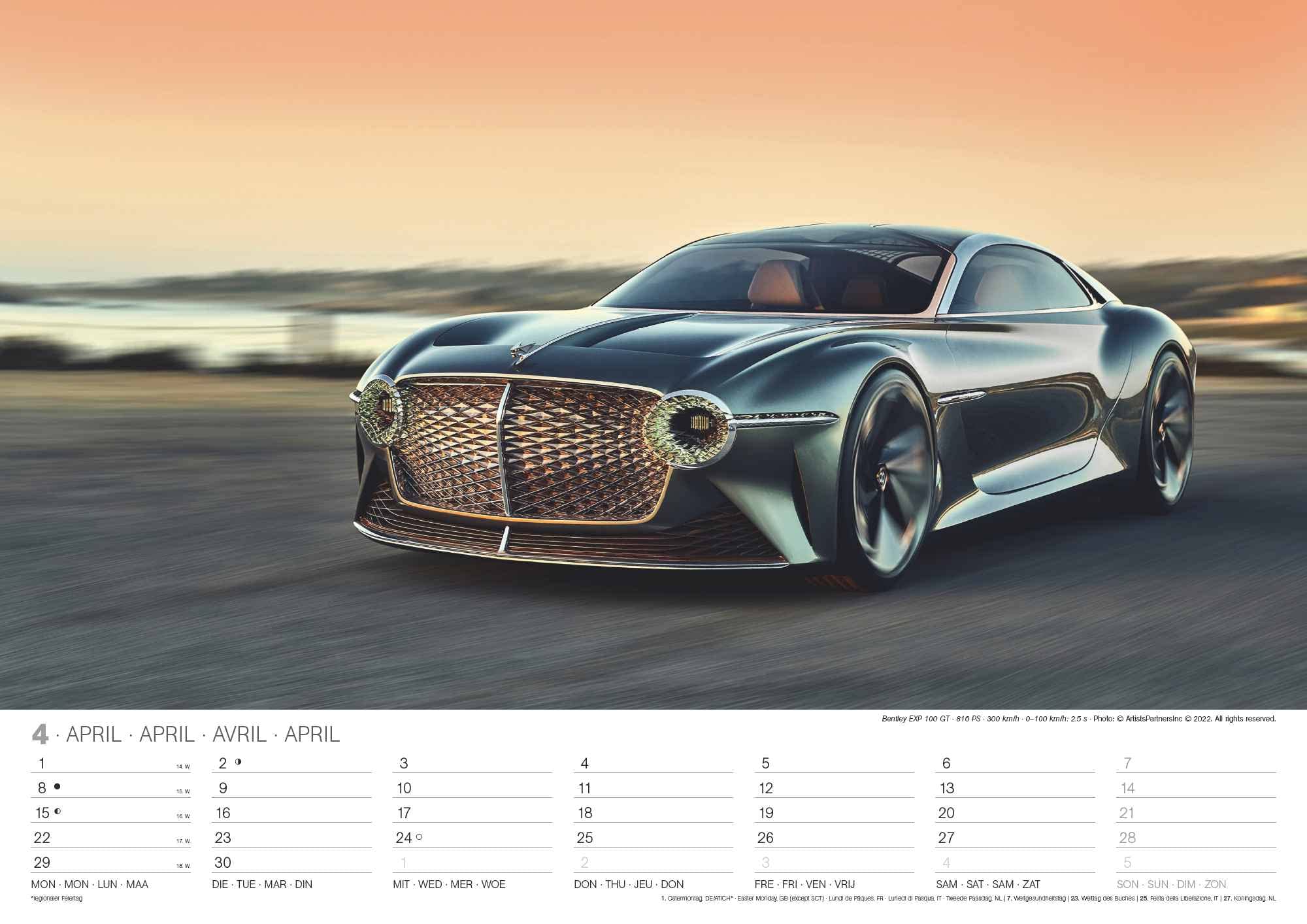 Sports Cars 2024 - Foto-Kalender - Wand-Kalender - 42x29,7 - Autos: Wandkalender A3