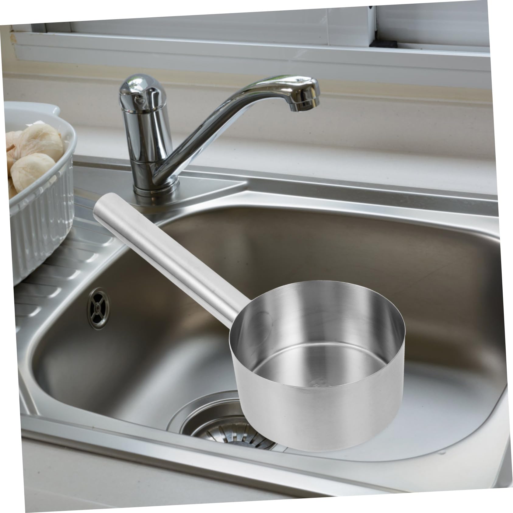 Louche Acier Inoxydable Avec Manche Louche à Eau Pour Arroser Les Plantes Et Cuisiner Cuillère à Soupe à Fond Plat Pour Cuisine Jardinage