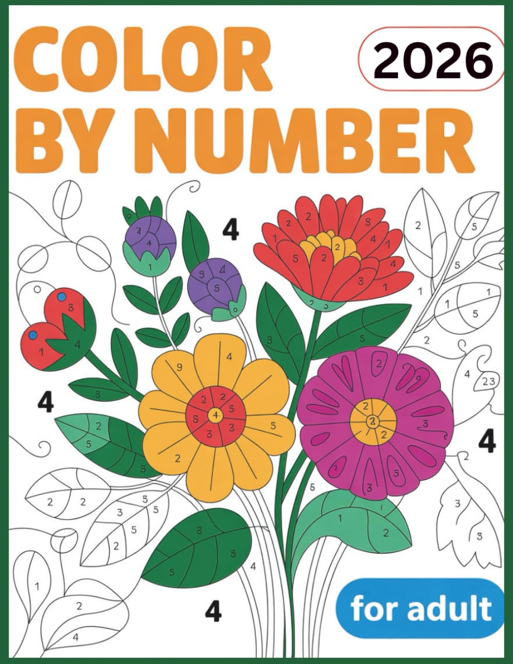 Color By Number Coloring Book for Adults: Relaxing Images for Stress Relief, Mindful Coloring & Creative Calm