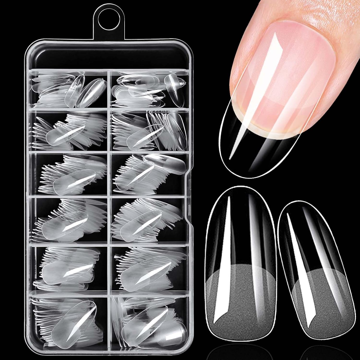 240pc French Fake Toenails Gel Toe Nail Tips Clear Press on Toenail, Short Square Toes Fake Nails Tips Clear Gel Toenails Extrension False Toe Nail Press ons Feet Artificial Toenail Tip Half Cover