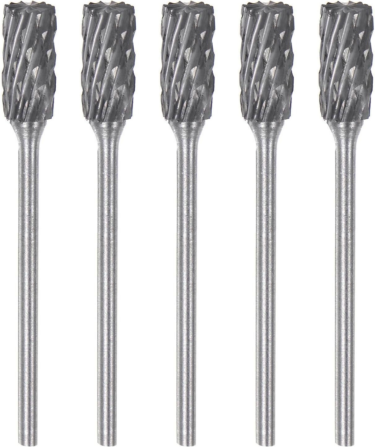 Toolparts And Accessories 5pcs 1/4" (6mm) Head 3/32" (2.35mm) Shank A-Shape Double Cut Carbide Rotary Burr (#CN#130824-14820)
