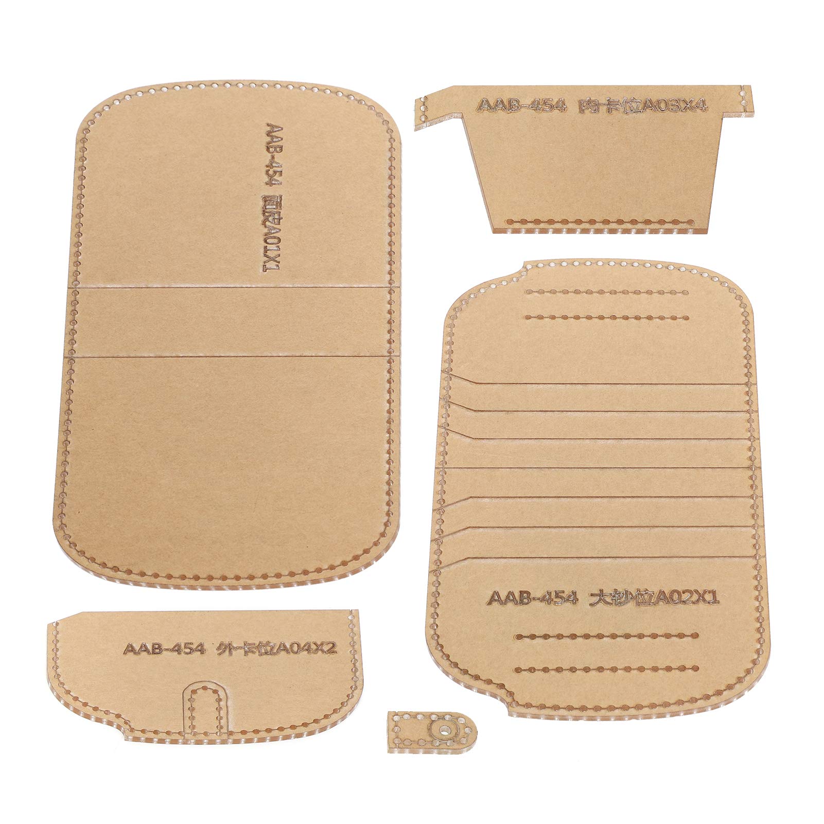 Modèle portefeuille acrylique outil artisanat cuir DIY 5 pack