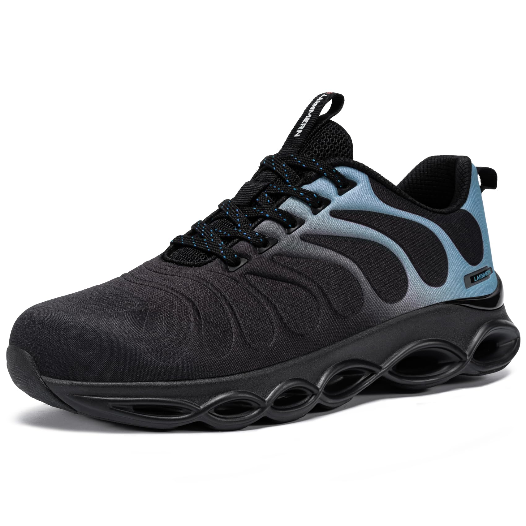 LARNMERN Scarpe Antinfortunistiche Uomo Scarpe Antinfortunistica Moda Traspiranti Leggere con Punta in Acciaio Ammorti Scarpe da Lavoro Comodo