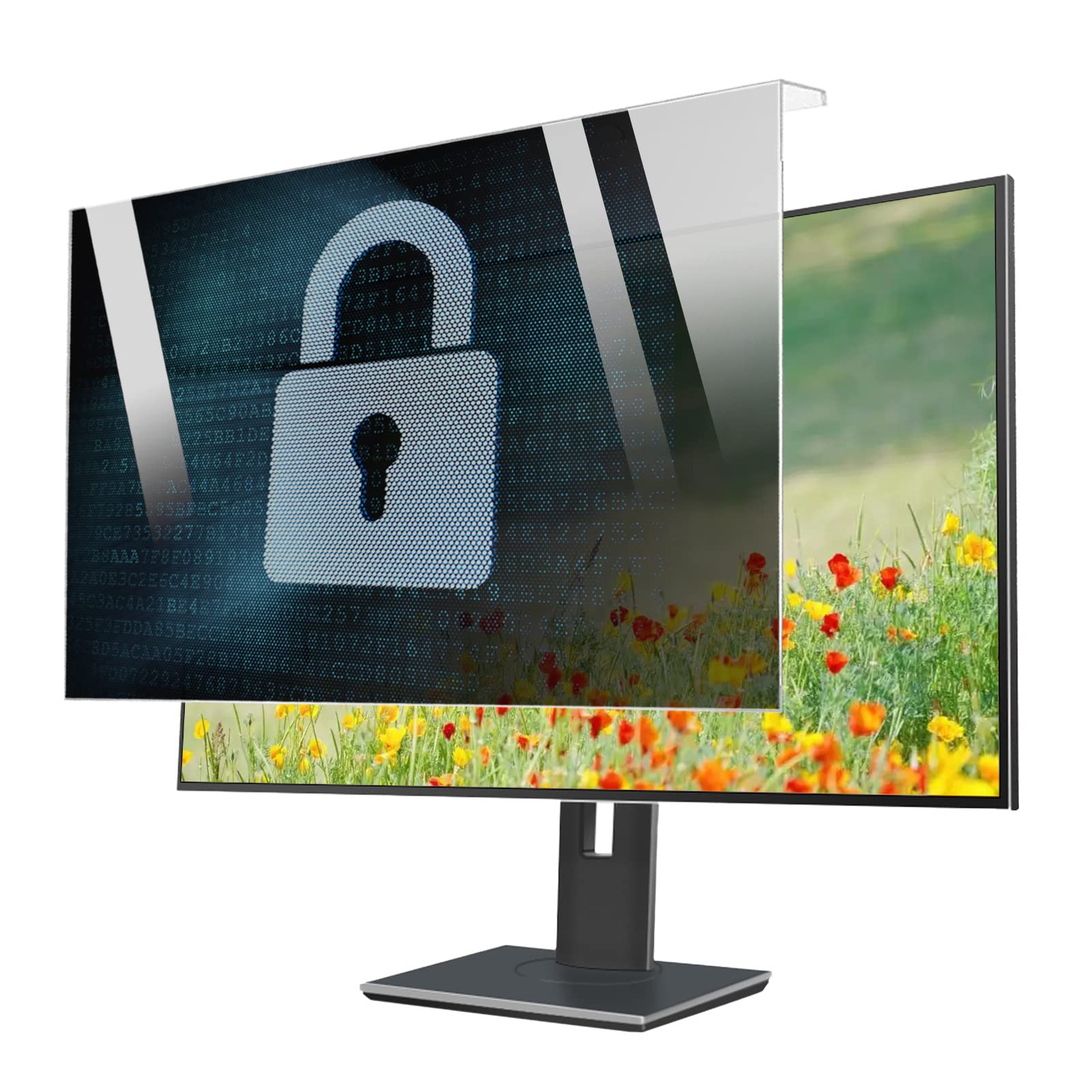 CUNIO Surveiller L'Écran De Confidentialité pour Ordinateur Suspendu, Protecteur D'Écran Amovible en Acrylique De 18 À 32 Pouces 16:9/16:10, Protection des Yeux Anti-UV,18/20in 458x280mm