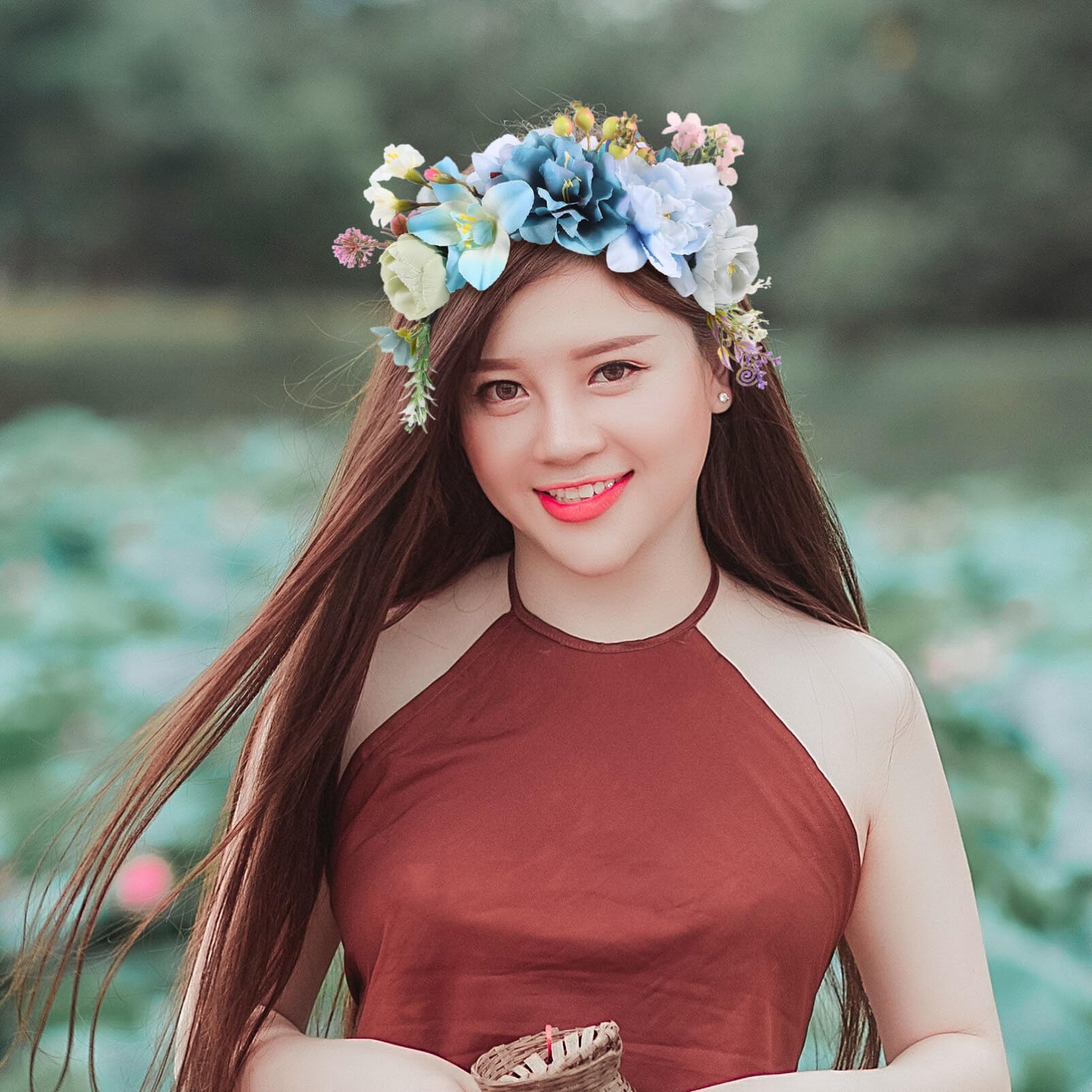 ????Beautiful FLOWER HEADBAND ???? Making a fresh flower crown main image 4