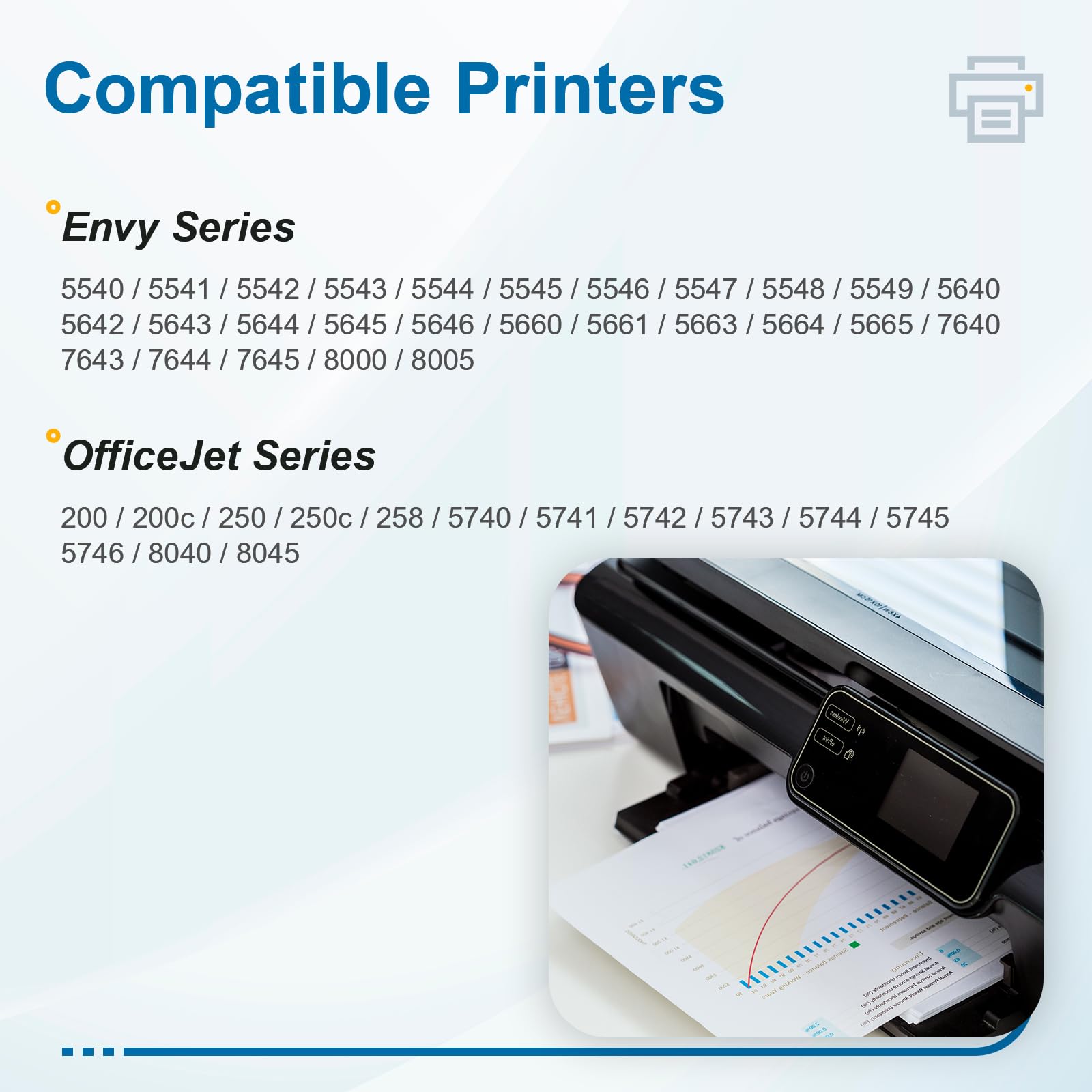 2-Pack Remanufactured HP 62XL Black Ink Cartridges - For ENVY 5664, 5665, 7644