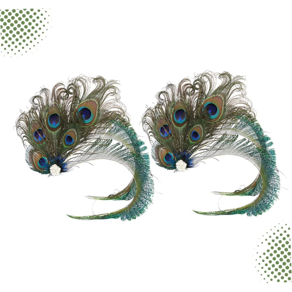 2 Stück Haarschmuck für Braut mit Künstlicher Pfauenfeder und Strass Elegante Haarspangen mit Gutem Halt und Einfachem Clip für Hochzeit