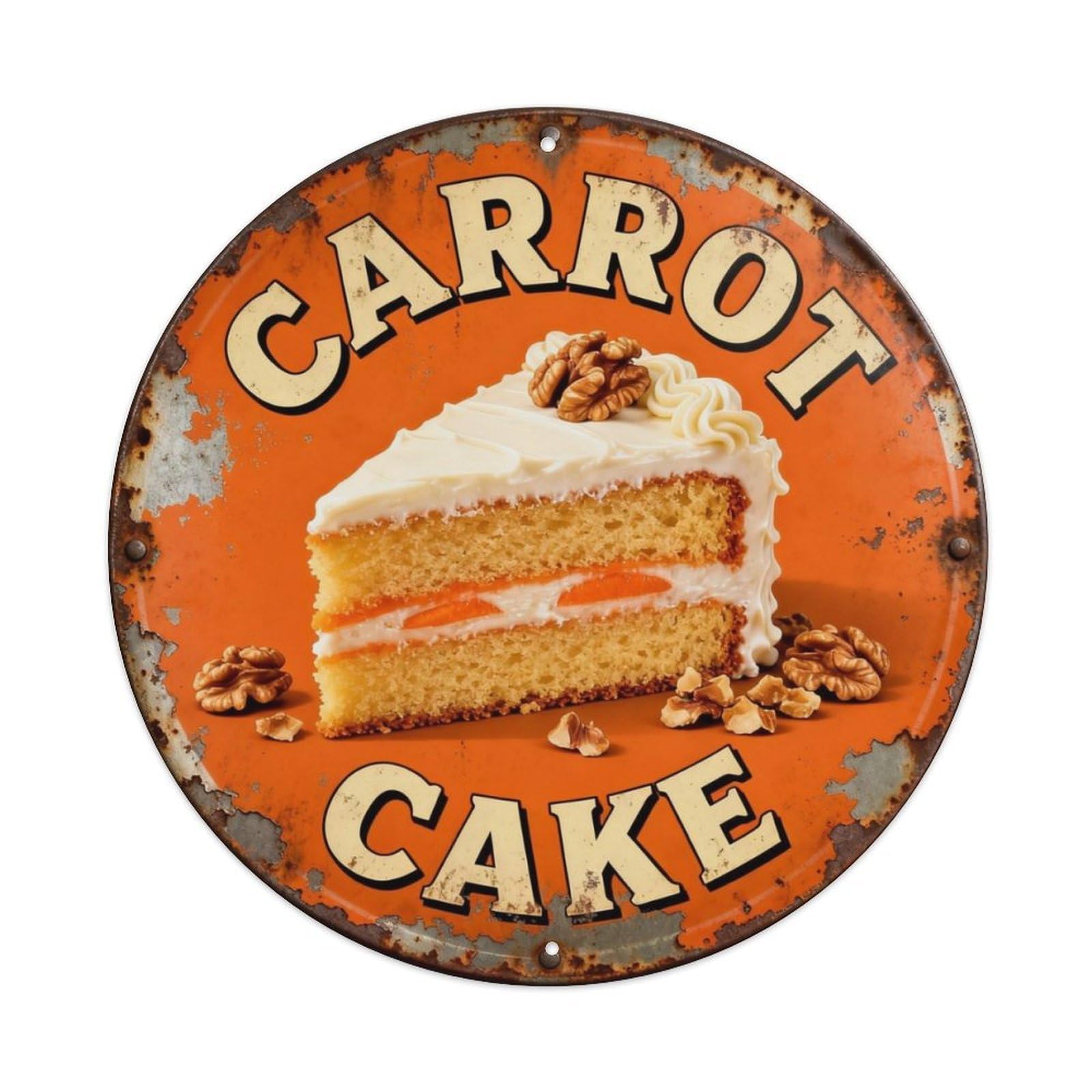 Carrot Cake Metal Tin Sign Plaque