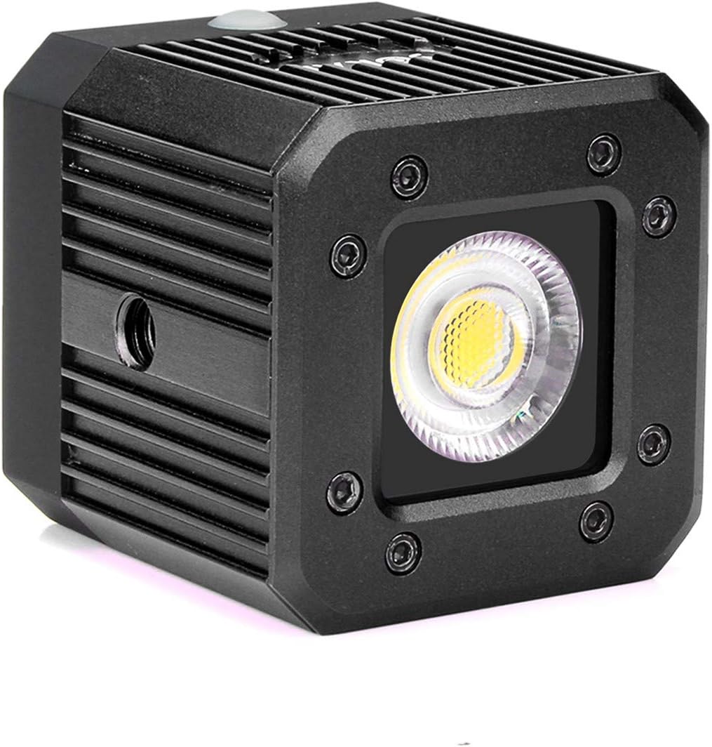 Sokani X1 8W 200LUX/1M Mini Waterproof LED Video Light Aluminum Lighting for Smartphone Camera Drone GoPro iPhone Samsung Sony Nikon Canon DJI Zhiyun Feiyu Moza - Black