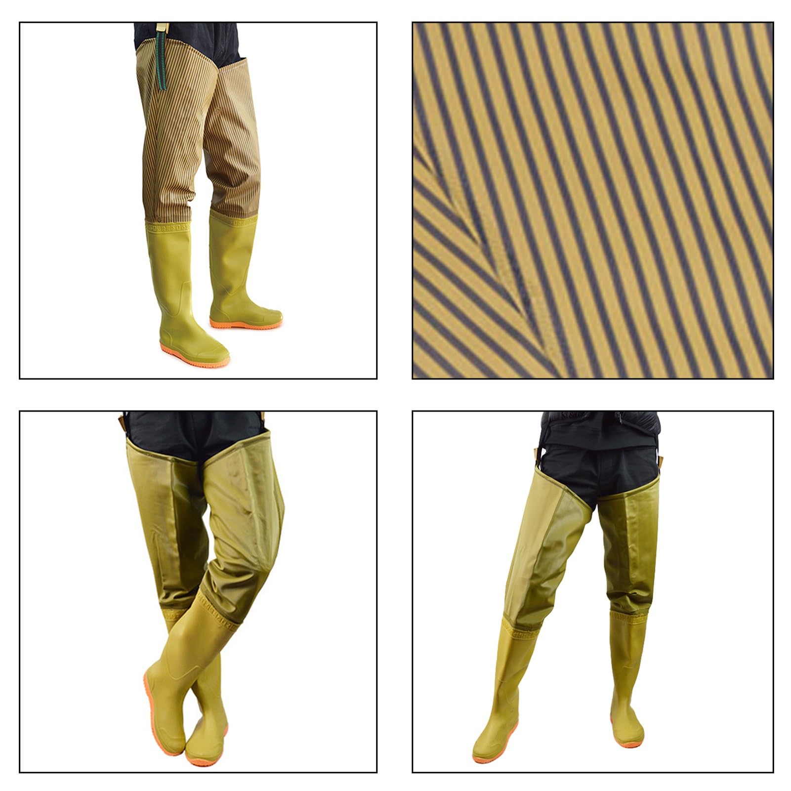Stivali A Coscia Trampoliere in PVC, stivale leggero per esterni per uomo e donna con fibbia regolabile facile da riporre(39 EU)
