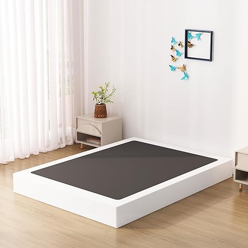 Miniatura 58 de Base de cama individual de 2 pulgadas, base de colchón de metal de perfil bajo de 2 pulgadas, 2000 libras, capacidad máxima de peso, sin ruido,