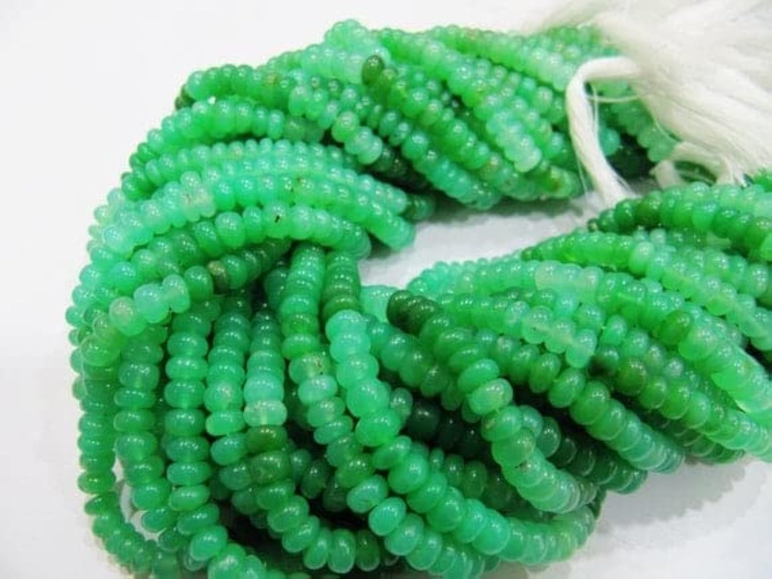 Chrysoprase beads en perles rondelles lisses de 6mm pour l'artisanat et la bijouterie