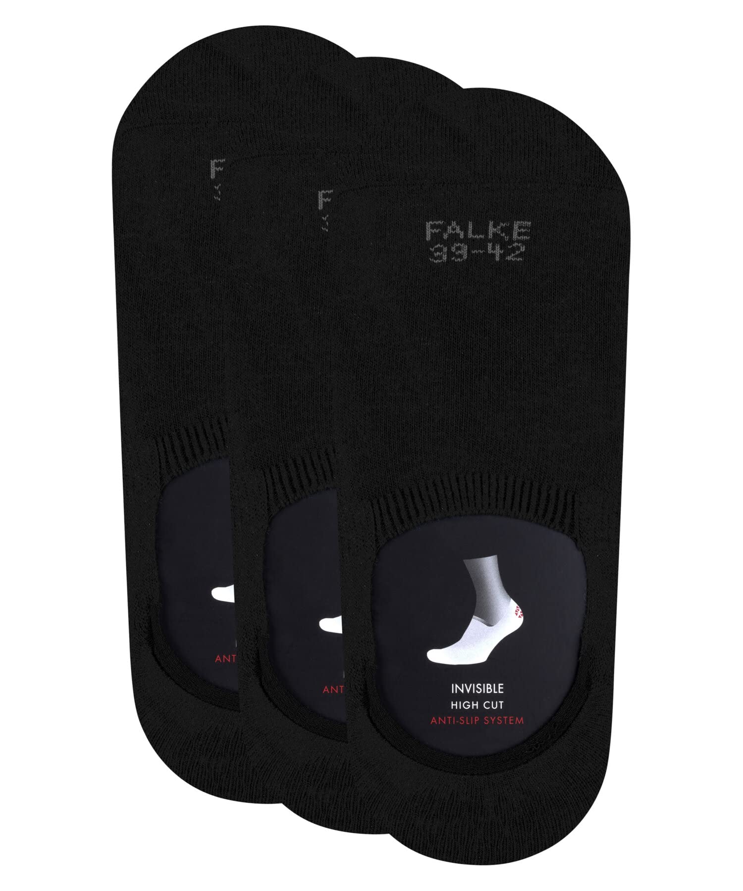 FALKE Family Invisible Multipack M In Algodón Invisibles Lisos Calcetines pinkies Hombre (Pack de 3)