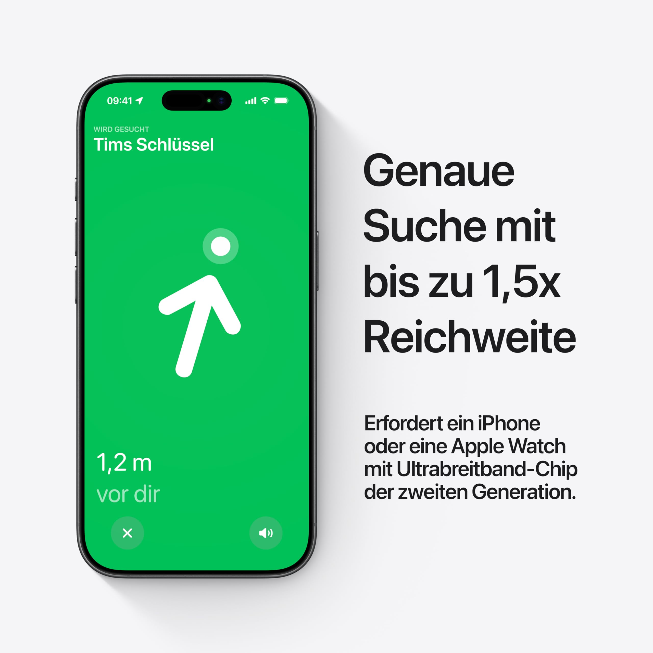 Apple AirTag (2. Generation): Tracker für Schlüsselbund, Portemonnaie und mehr: Ortungsgerät mit Ton, einfache Einrichtung mit einem klick über iPhone oder iPad, Schlüsselfinder für die genaue Suche