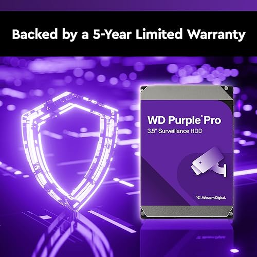 Miniatura 7 de Western Digital 18TB WD Purple Pro Disco duro interno para vigilancia HDD - SATA 6 Gb/s, caché de 512 MB, 3.5" - WD181PURP