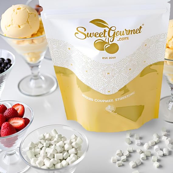 SweetGourmet Vanilla Dehydrated Marshmallow Bits, Charms Cereal Marshmallows 1.5 Pound