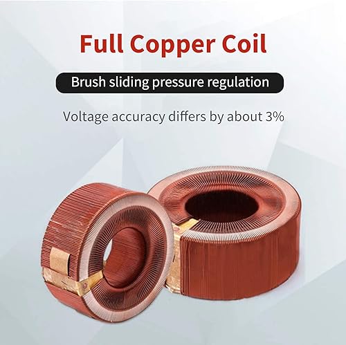 Miniatura 3 de Fuente de alimentación auto del regulador de voltaje de CA del transformador variable de 20 amperios, 2000VA máximo, 0  130 voltios de salida