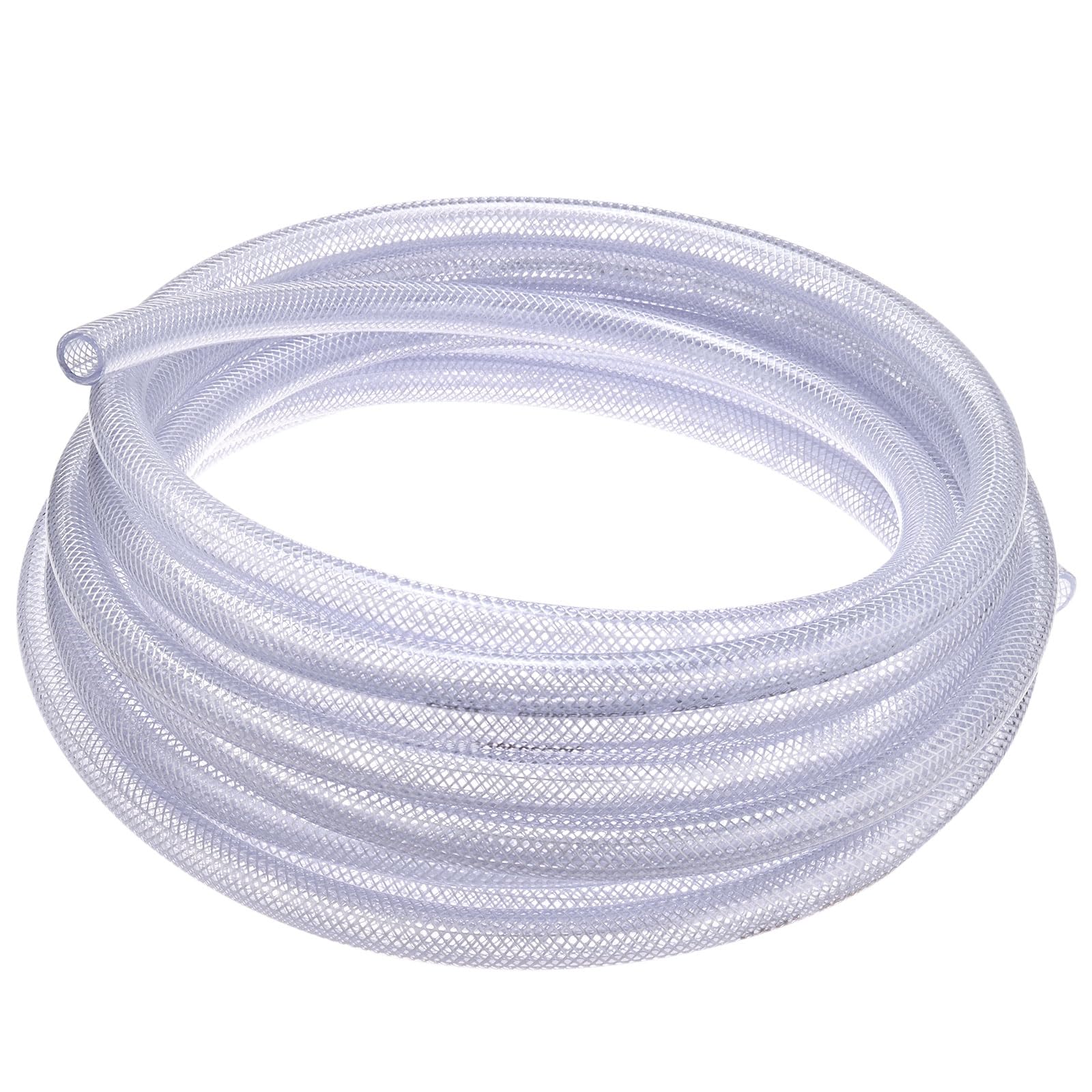 M METERXITY Tubo De PVC Flexible Transparente Trenzado De Alta Presión 1/2" DI X 3/4" DE 25 Pies Para Líneas De Agua, Aceite Y Aire