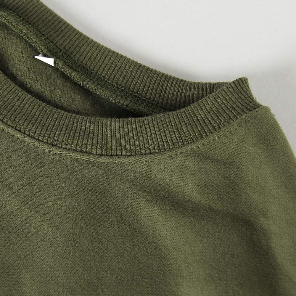 Artfish Women's Crewneck Long Sleeve Crop Tops Workout Casual Pullover Loose Sweatshirts - Image 3