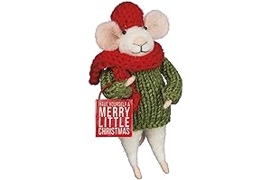 Primitives by Kathy Critter-Merry Little Felt Mouse Christmas Ornaments