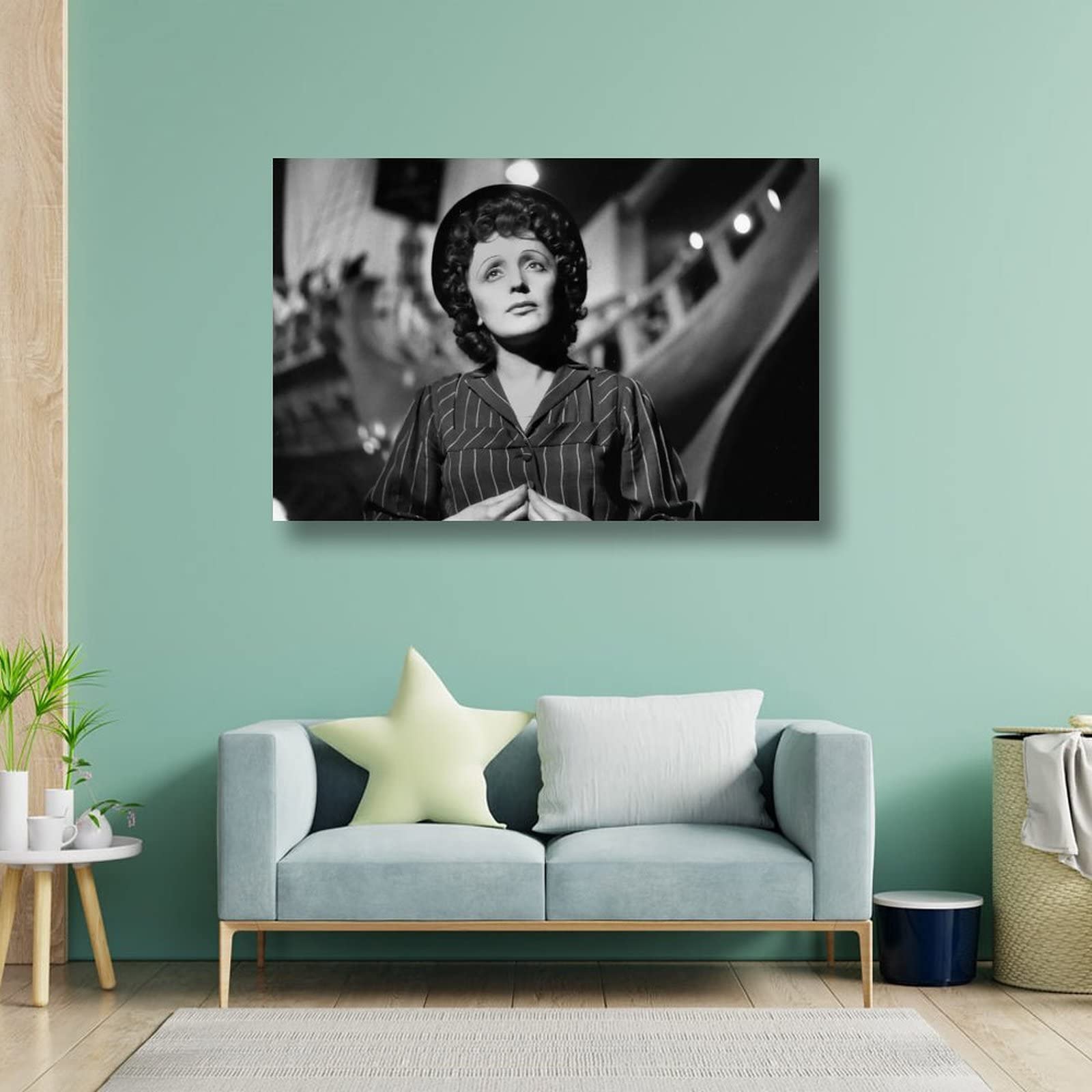 Poster Edith Piaf "La Môme" Sur Toile - Déco Murale 20x30 Cm, Hommage à La Vie En Rose