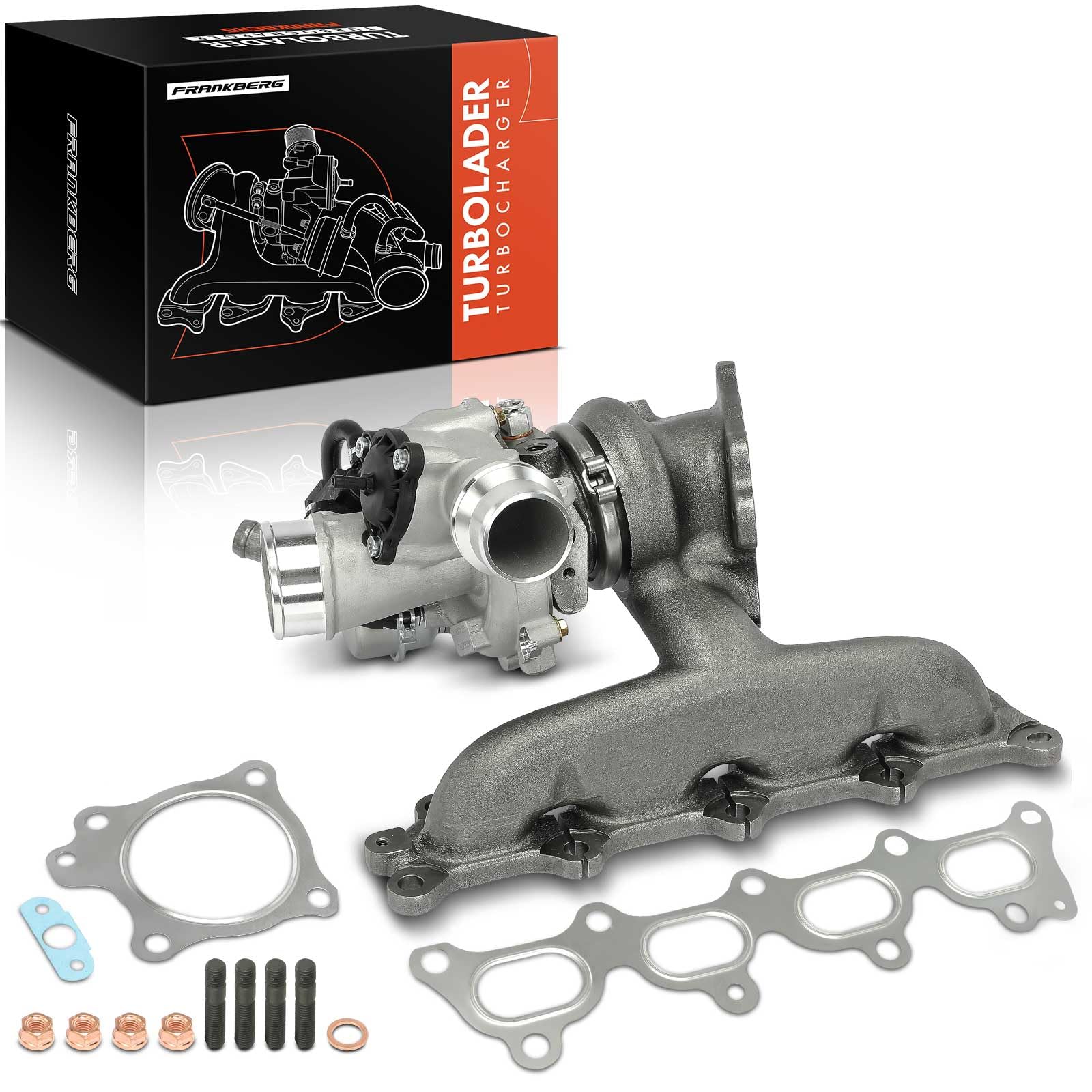 Frankberg Turbocompresor de escape de gases con juntas gasolina 55571798 | Compatible con: Insignia A Saloon G09, Cascada W13, Astra J P10, Insignia A Country Tourer G09, Astra K B16, Astra J GTC