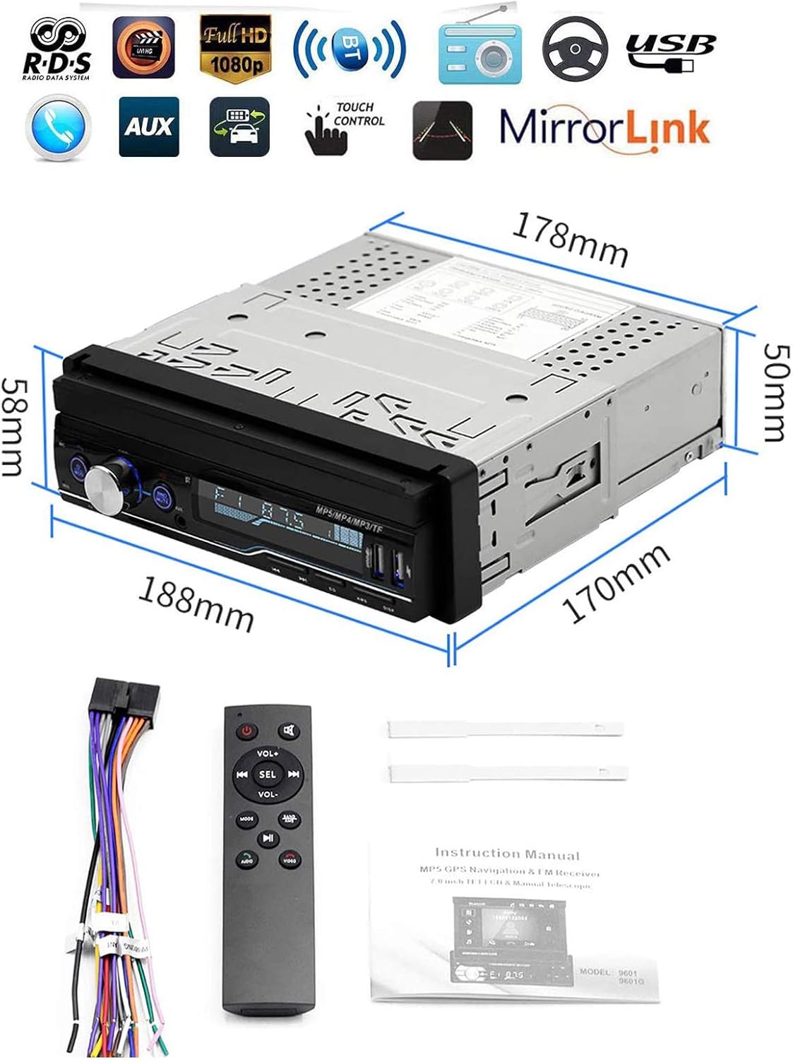 60 Off Discount Regetek Single Din Car Stereo 7 inch Bluetooth Car