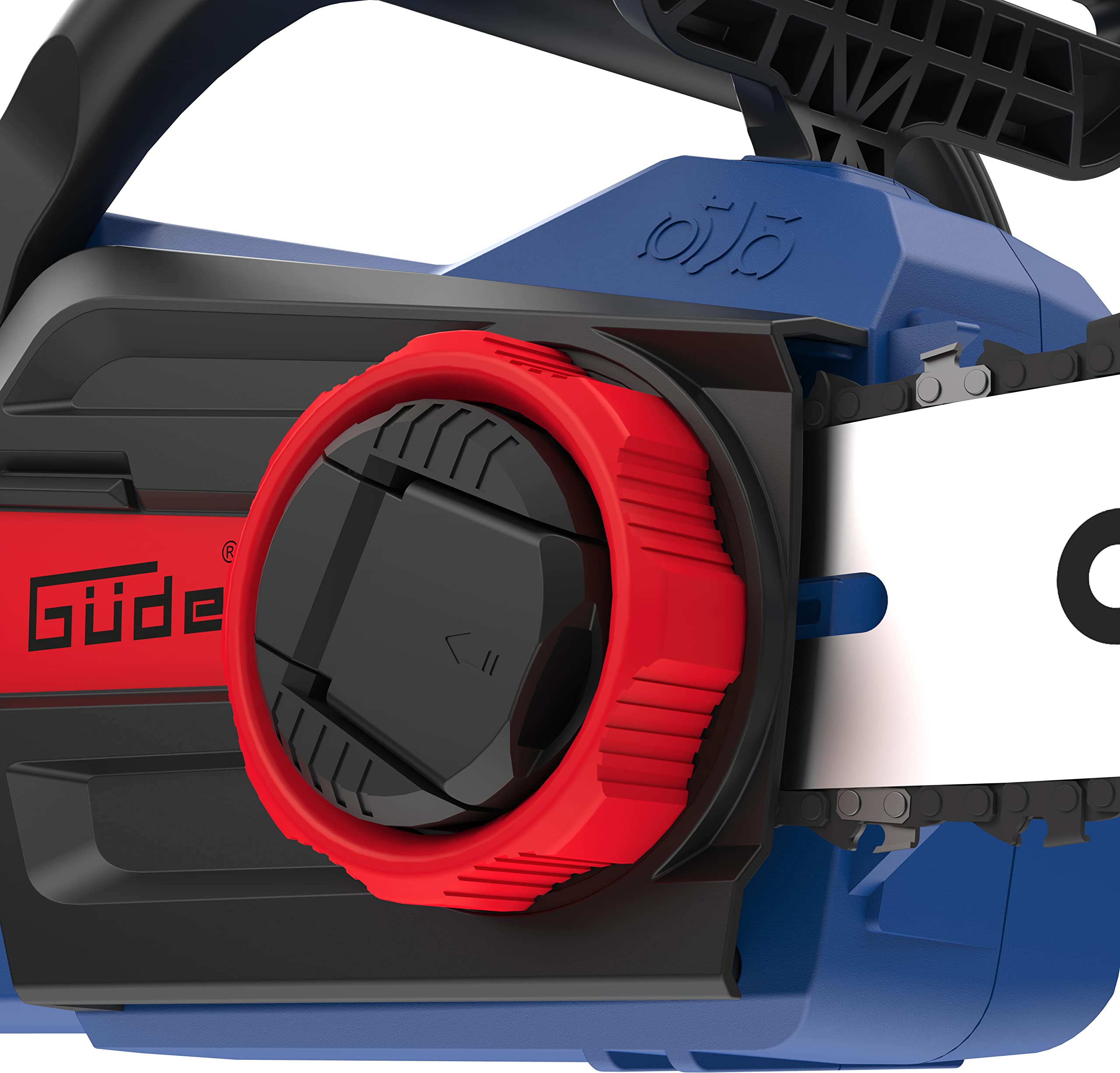 Güde Akku Kettensäge KS 36-0 (2x 18 V, Easy-Energy-Exchange, Brushless Series, 320 mm Schnittlänge, Kettenschnellspanner & autom. Kettenschmierung, inkl. Oregon Schwert & Kette, ohne Akku & Ladegerät)