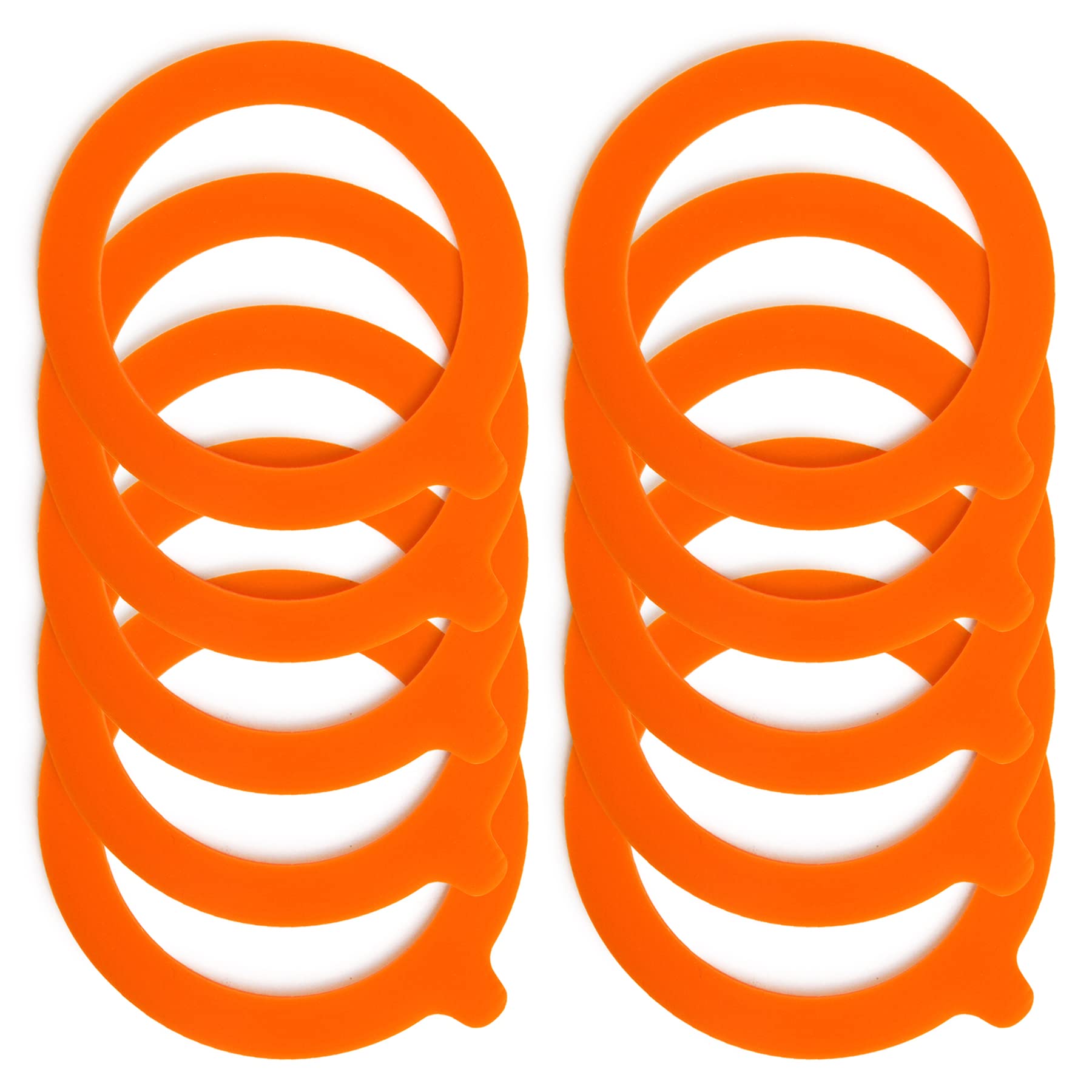 Spesh Orange 10 Pcs Jar Seals Replacement 93X68mm Silicone Sealing Gaskets Airtight Rubber Seal Rings For Clip Top Jars 0.35/0.5/1/1.5/2 Litre(Orange)