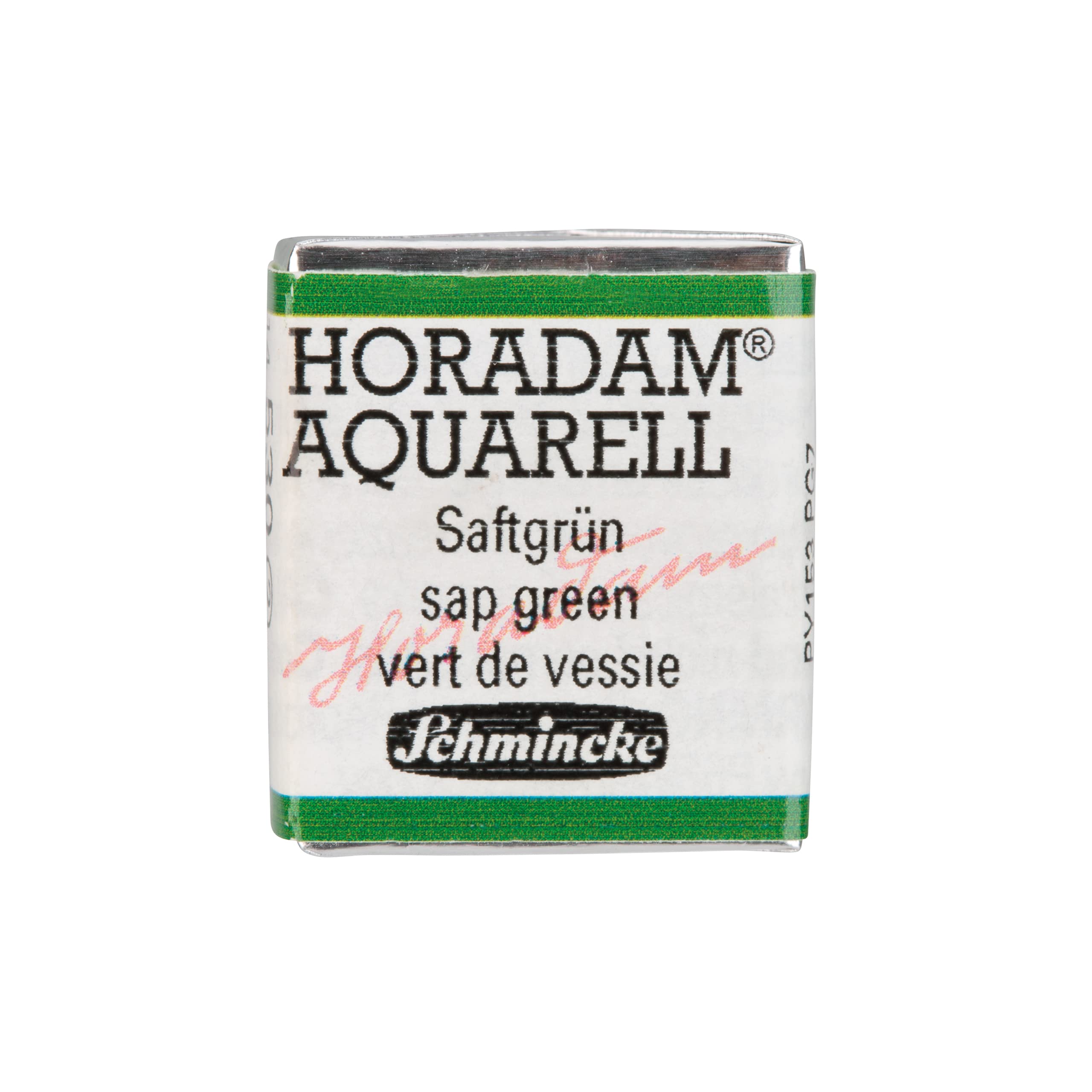 Schmincke 530 Sap Green - Horadam® Aquarell - Finest Artists' Watercolours, 14 530 044, 1/2 Pan