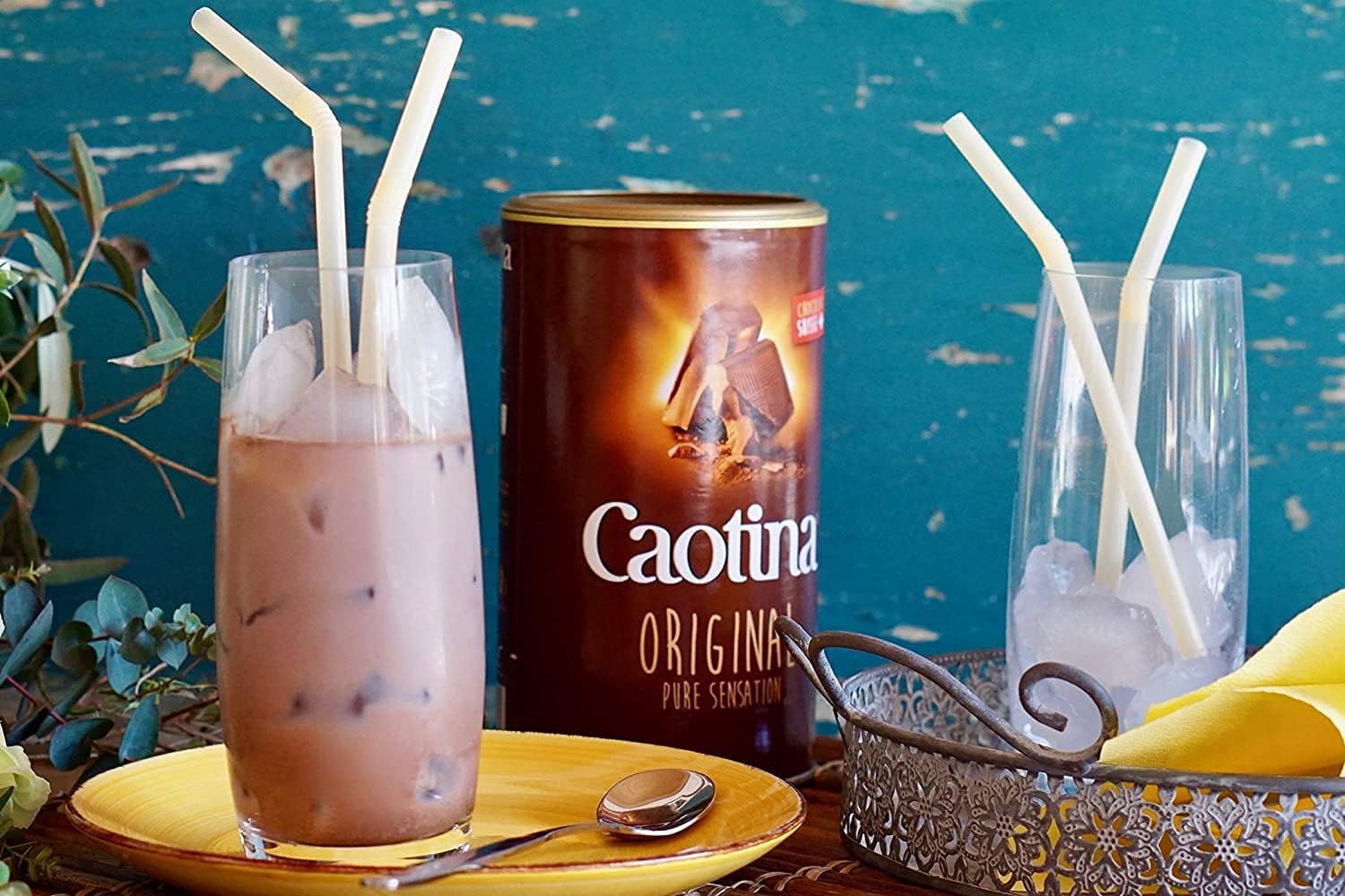 Caotina noir, Cocoa Powder with Dark Swiss Chocolate, Hot Chocolate, 3 Pack, 3 x 500g