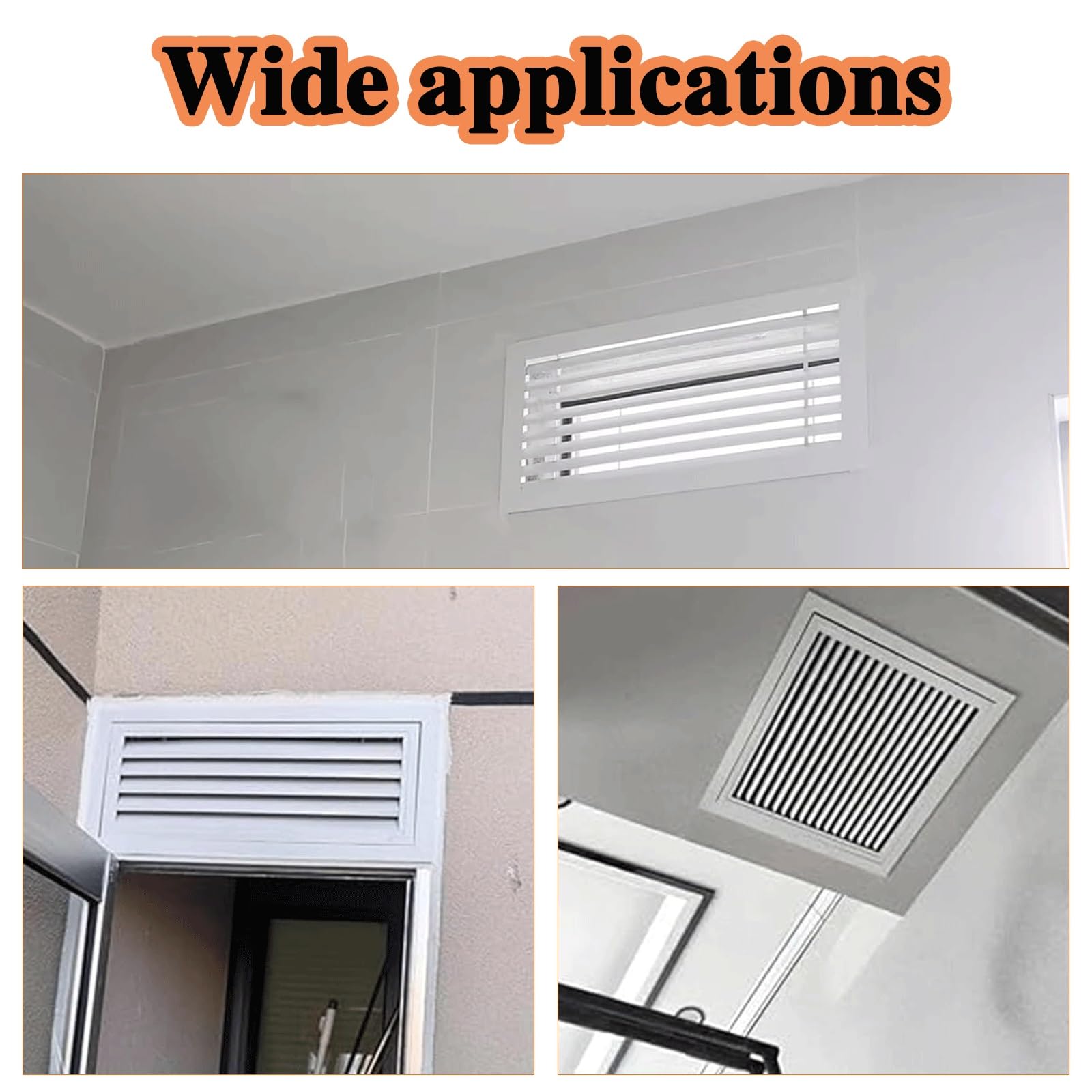 Cubierta de ventilación, Rejilla de Retorno de Aire Gris de 14x24 Pulgadas - Cubierta de conducto de fácil instalación para Pared Lateral y Techo, ventilación de Retorno de Aire frío con rej