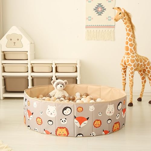 Miniatura 7 de GOGOSO Pozo de pelotas para niños, perros y gatos, piscina para bebés y piscina plegable para niños pequeños, área de juego interior y exterior,