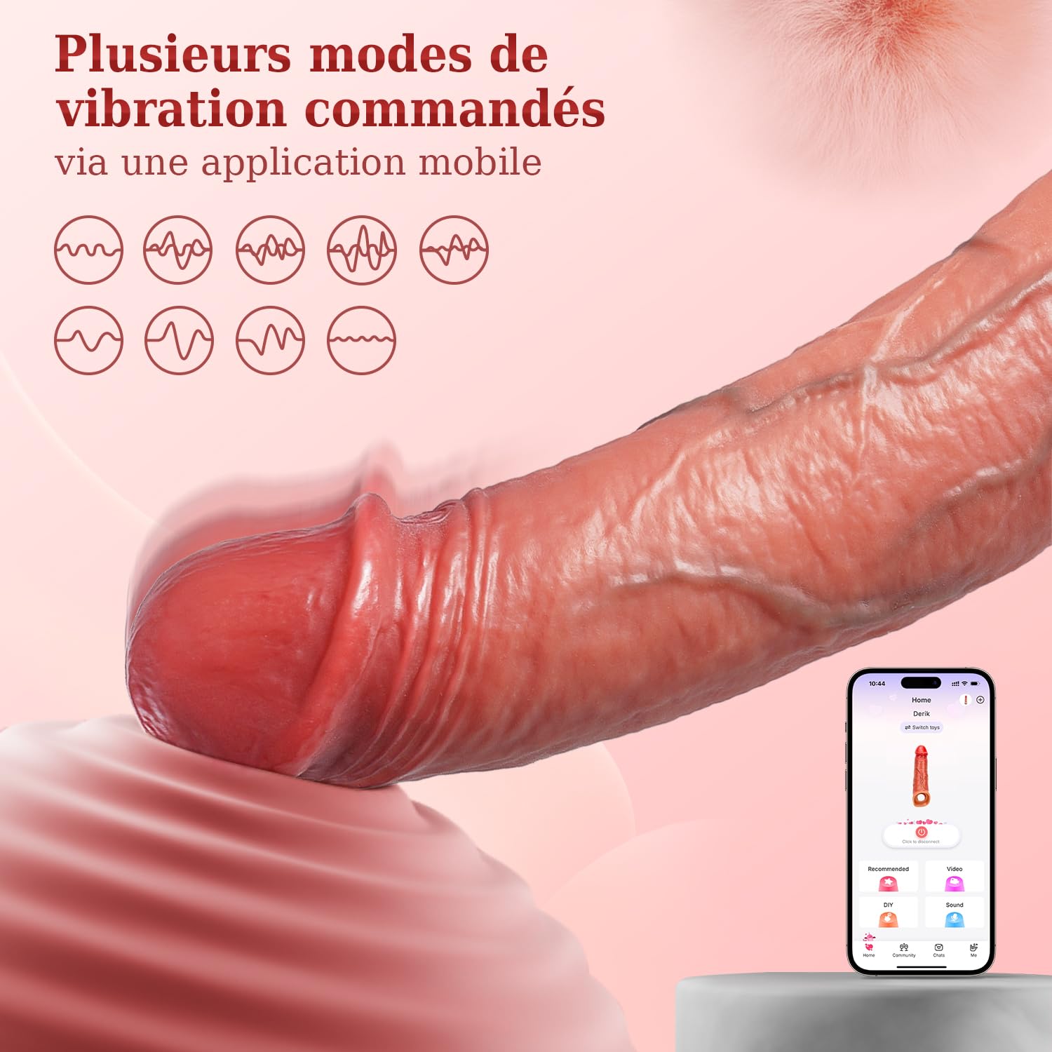 Gaines pour Pénis Sextoyse Couple Plaisir à Distance avec App, Sex Toys Homme Manchon Penis Réaliste 9 Modes, Agrandisseur de Pénis Jouet Sexuel pour Agrandir Son Pénis Retardateur Éjaculation