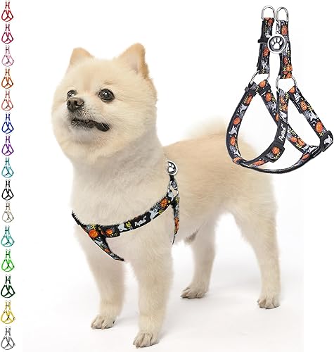 Miniatura 77 de PUPTECK Arnés para perro sin tirones, suave y ajustable, de nailon básico, chaleco para cachorros para caminar al aire libre con etiqueta
