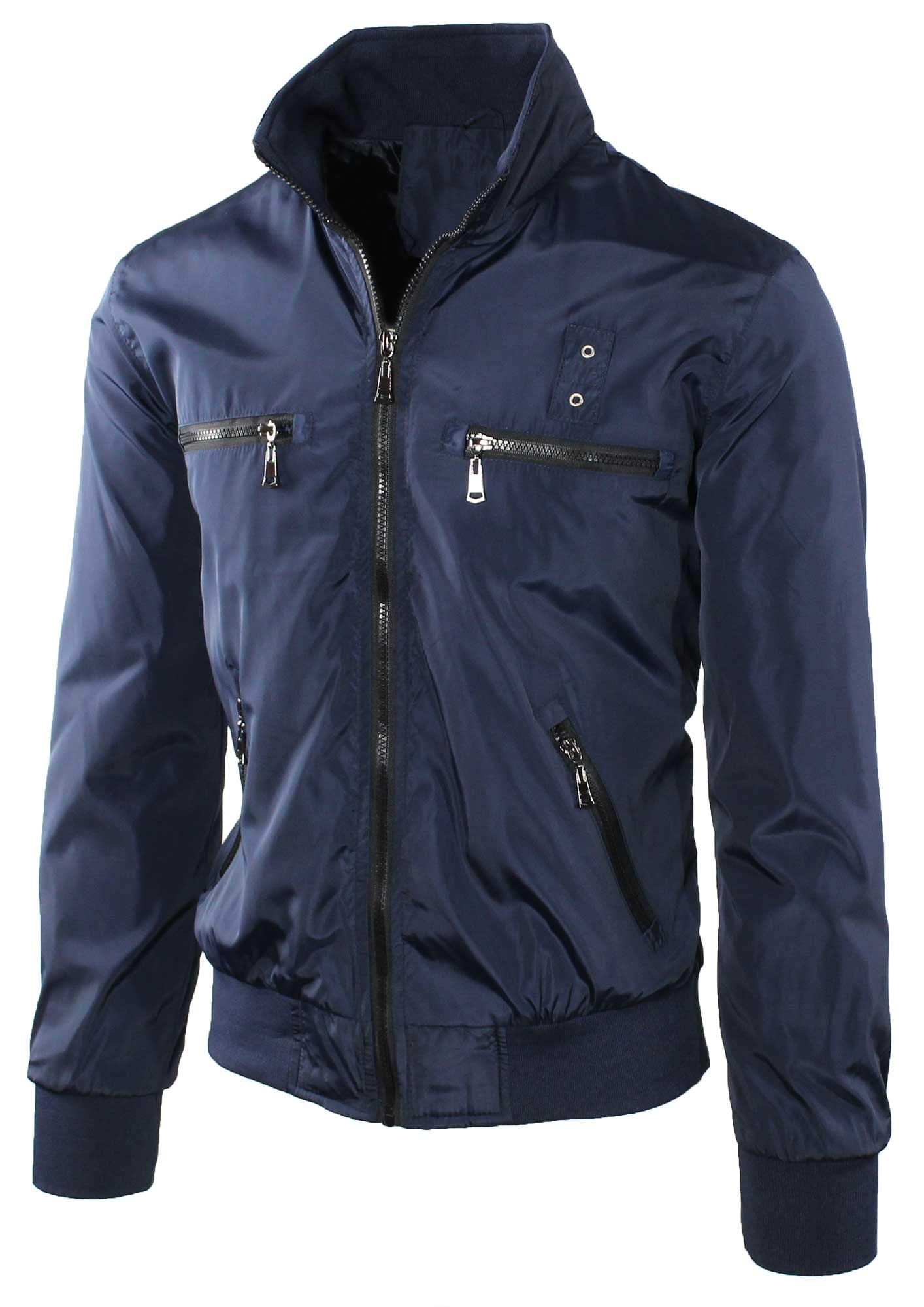 Ciabalù Giubbotto Uomo Impermeabile Leggero Giacca a Vento Slim Fit Elegante Blu Nero Verde