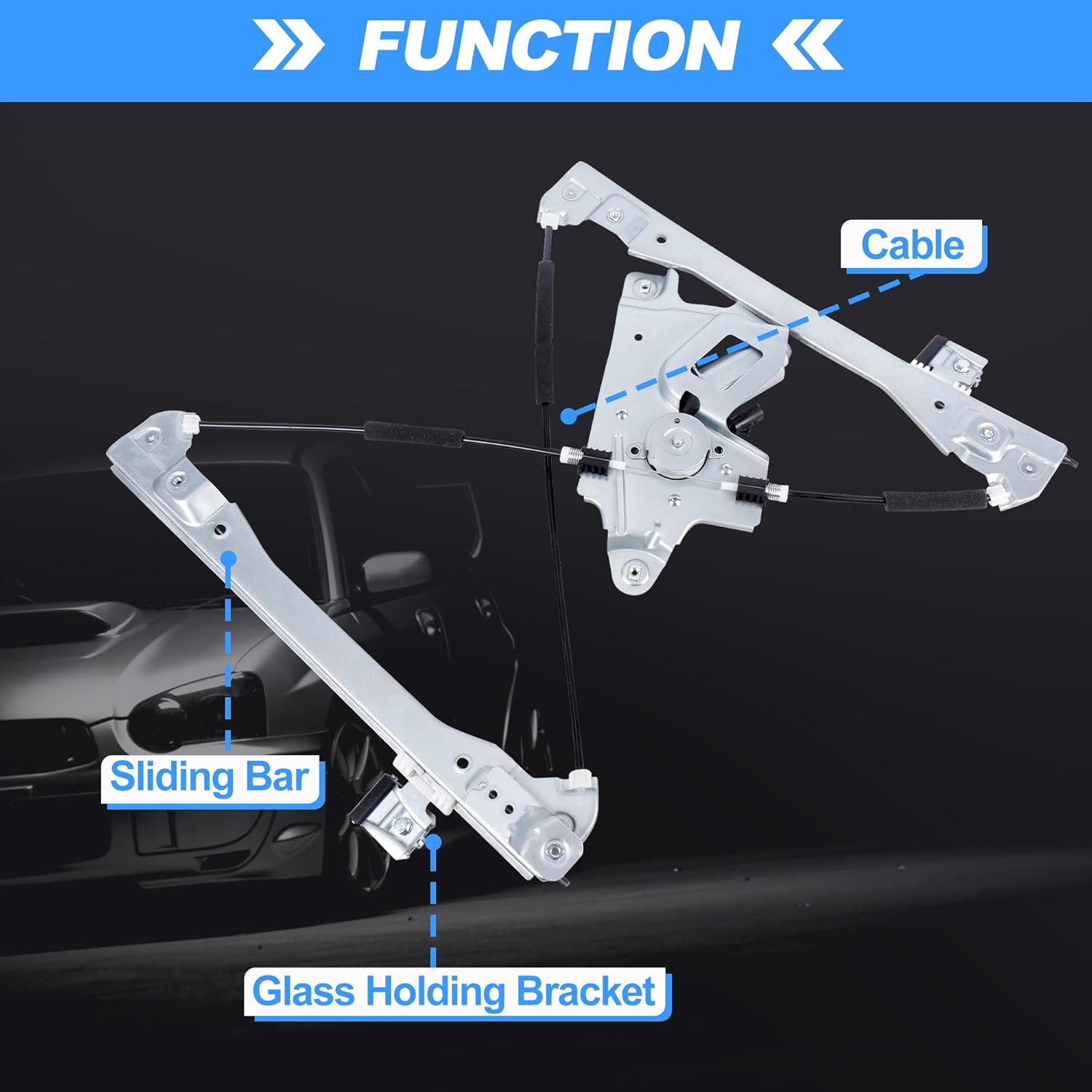 19014 Front Left Window Regulator Compatiable with Chevy Equinox 2012-2016