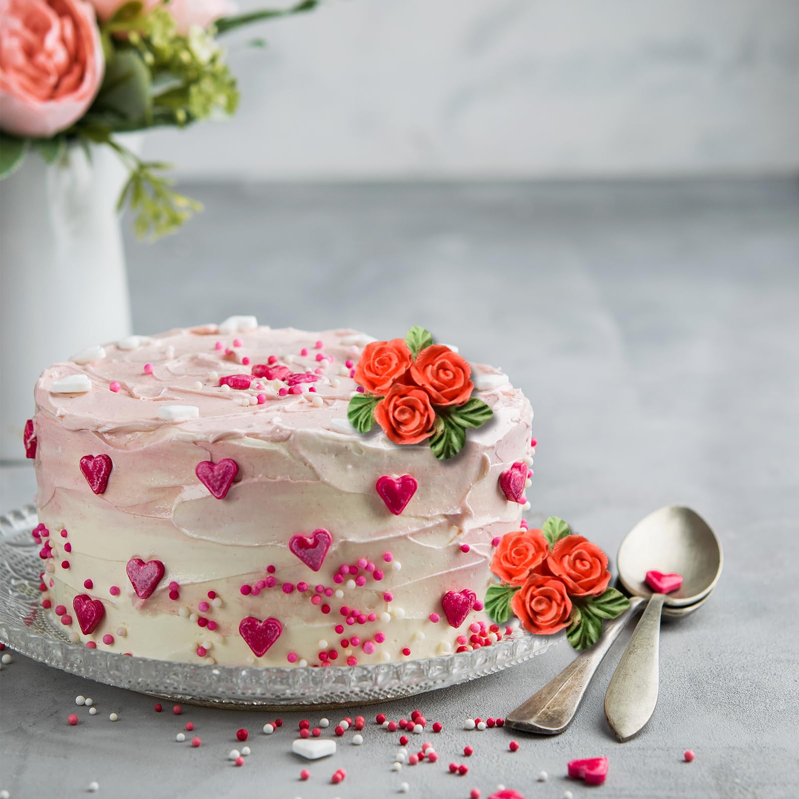 Molde de silicona con 6 cavidades para decoración de pasteles, para bodas, día de San Valentín, fiesta de cumpleaños, aniversario, cupcakes, chocolate, galletas, gelatina, pasta de flores, jabón