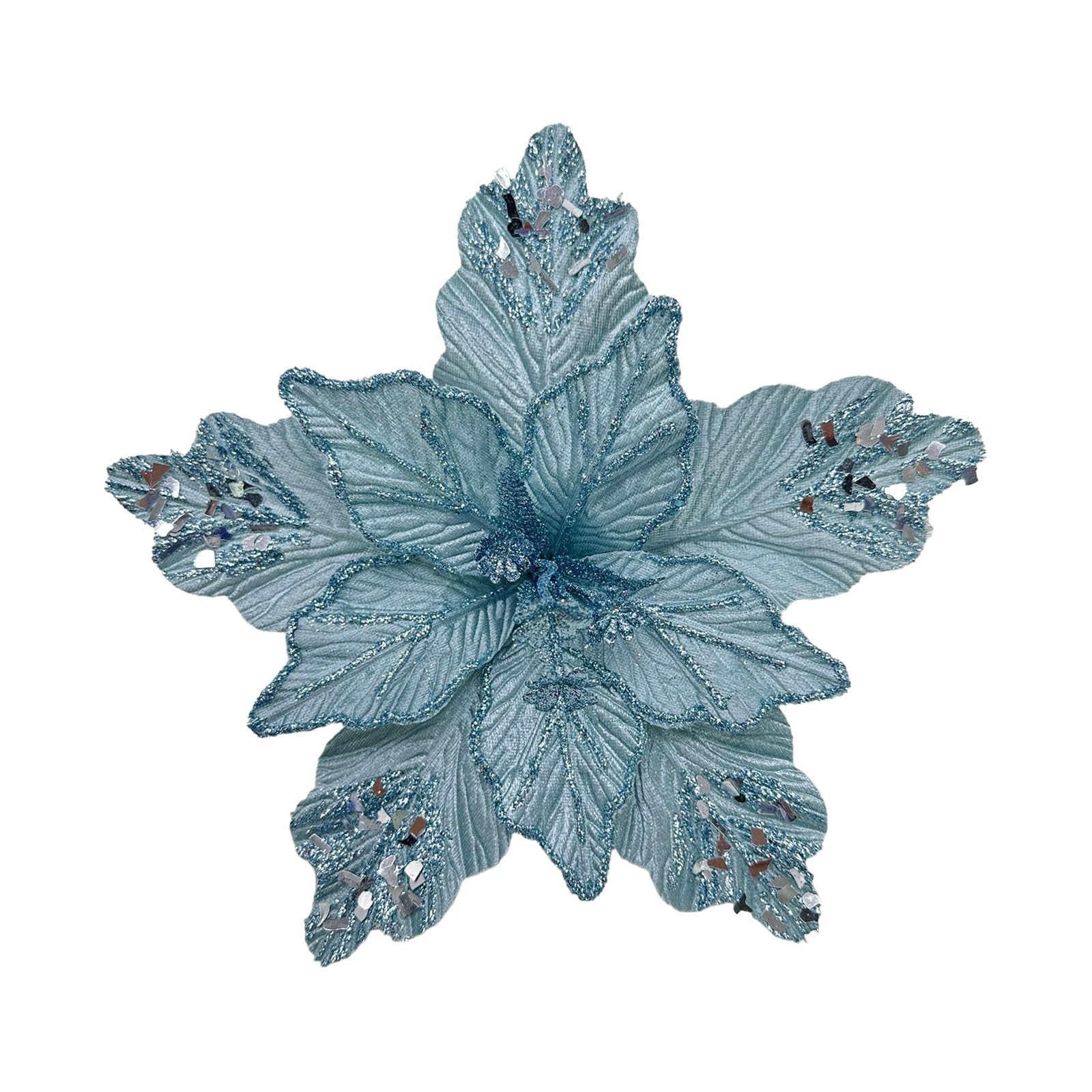 carotoe Polystyrene Christmas Star Christmas Blossomy Garnishes Realistic Texture Safe Not Deadly Holiday Accent Part for Worktop Present Wrapping Area Garnishes Silkflowers
