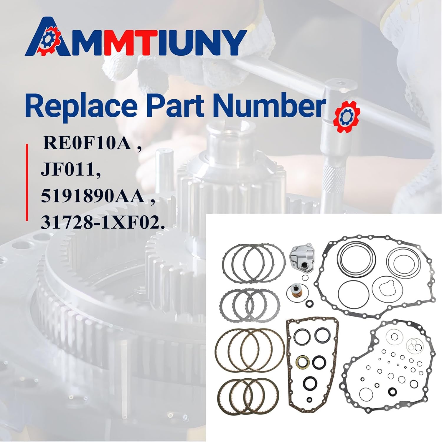 1set CVT Auto Transmission Master Rebuild Kit W/filter RE0F10A JF011E 5191890AA 31728-1XF02 for 93-22 Nissan Altima for 07-12 Dodge Caliber for 07-14 Compass/Patriot for 10-16 Suzuki Kizashi