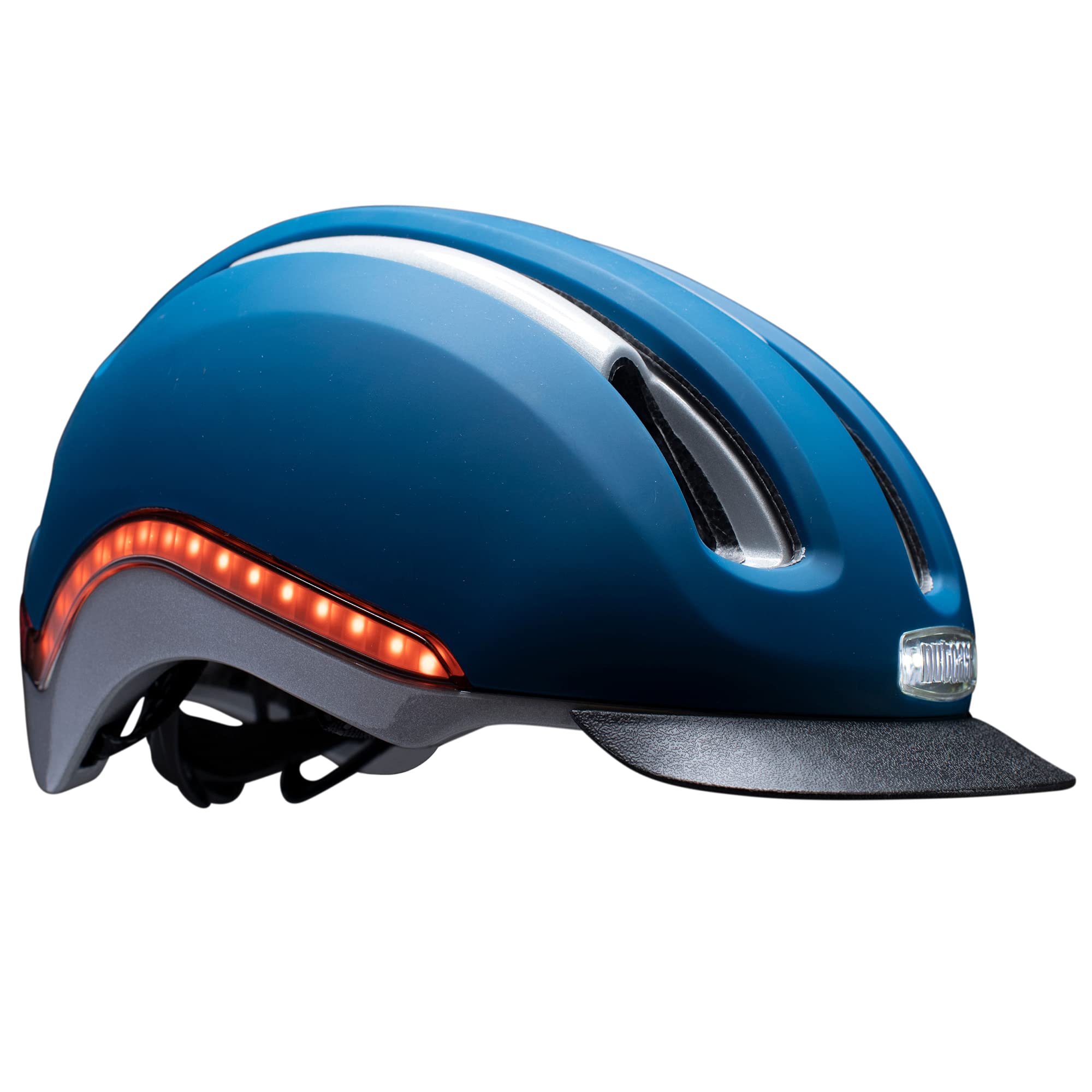 Nutcase, VIO, Bike Helmet with LED Lights and MIPS Protection for Road Cycling and Commuting - Navy MIPS - Small/Medium