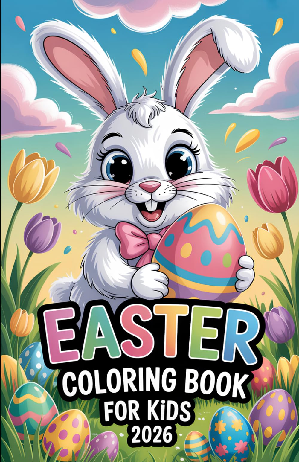 Easter Coloring Book for Kids 2026: Cute Bunnies, Eggs, and Spring Fun - Relaxing Spring Designs - Simple Designs for Relaxation Coloring Book for all ages