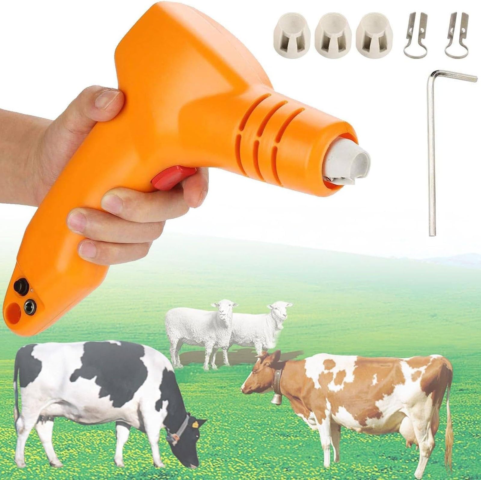 Dehorner elettrico per vitelli, pecore, capre - Rimozione del corno senza fili a riscaldamento rapido - Attrezzature per il bestiame agricolo sicuro ed efficiente