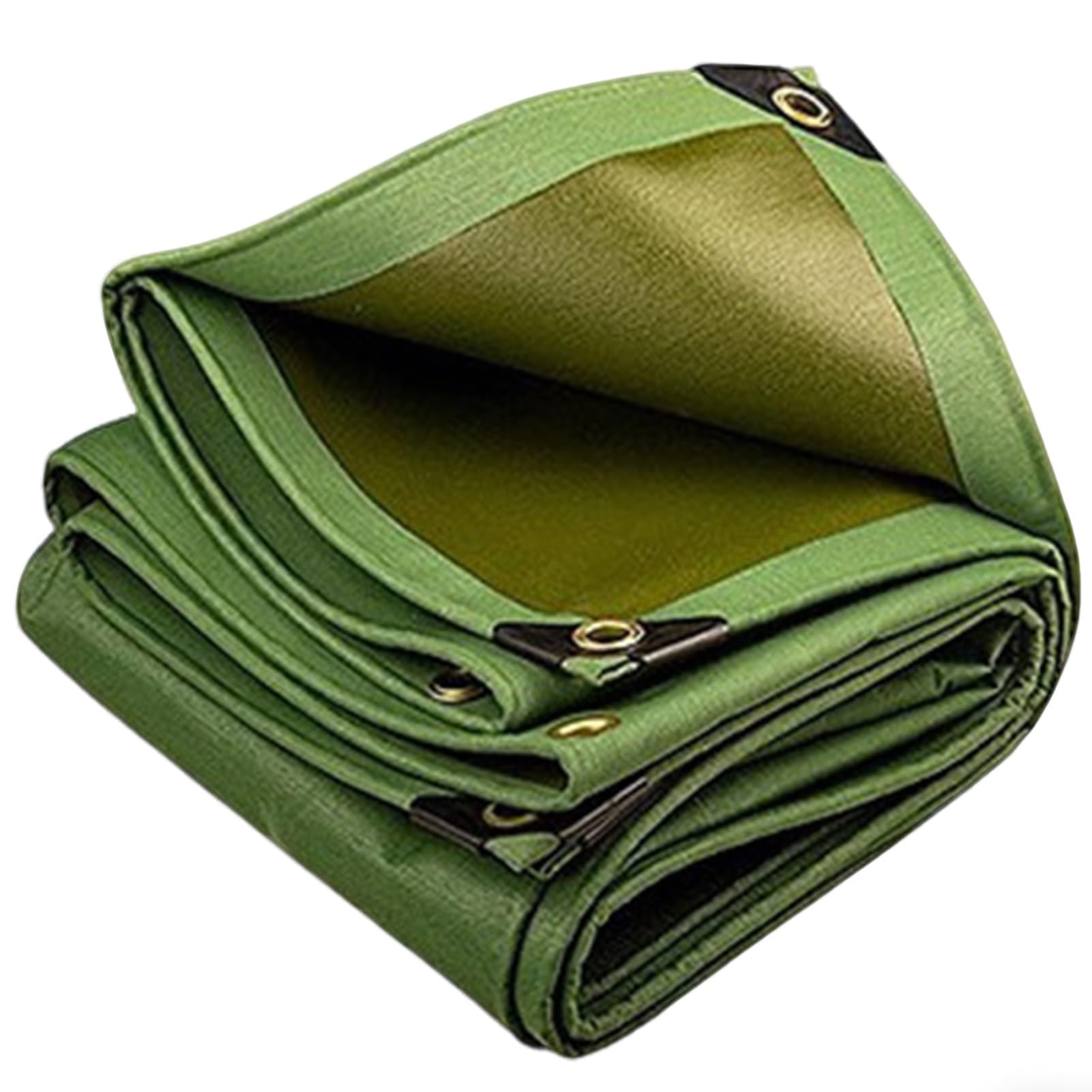 Heavy Duty Tarp Waterproof Thick Canvas Tarpaulin 4x4m 6x8m with Reinforced Grommets, Outdoor Furniture Caravan Boats Truck Cover Camping Sheet(6x8m(19.7ftx26.2ft))